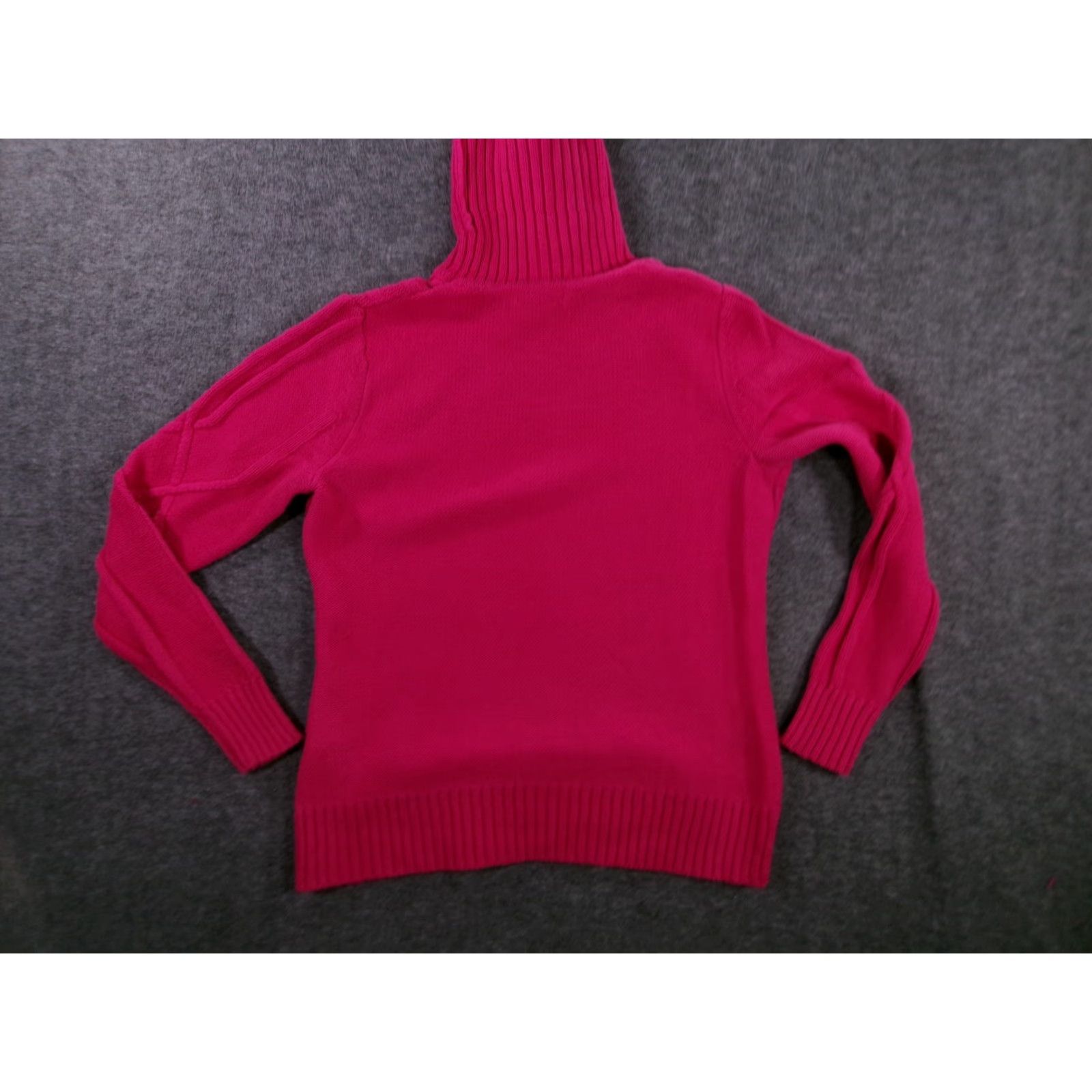 Vintage HANNAH Pink Cable Knit Sweater Women Medium Turtleneck Cozy Preppy Y2K Size M / US 6-8 / IT 42-44 - 7 Thumbnail