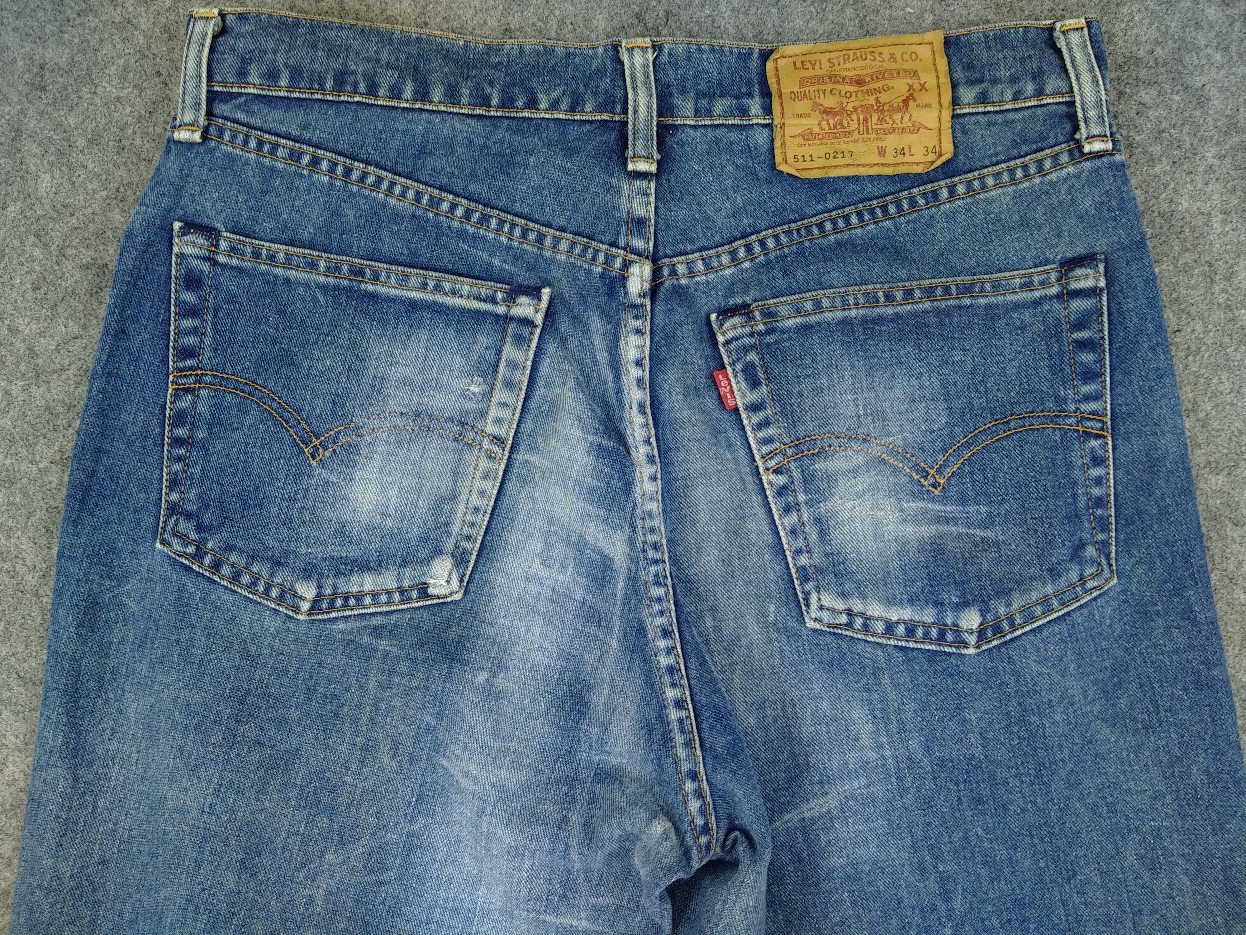 Levi's Distressed Blue Vintage Levi's 511 33x30 Denim -JN1080 Size US 33 - 4 Thumbnail