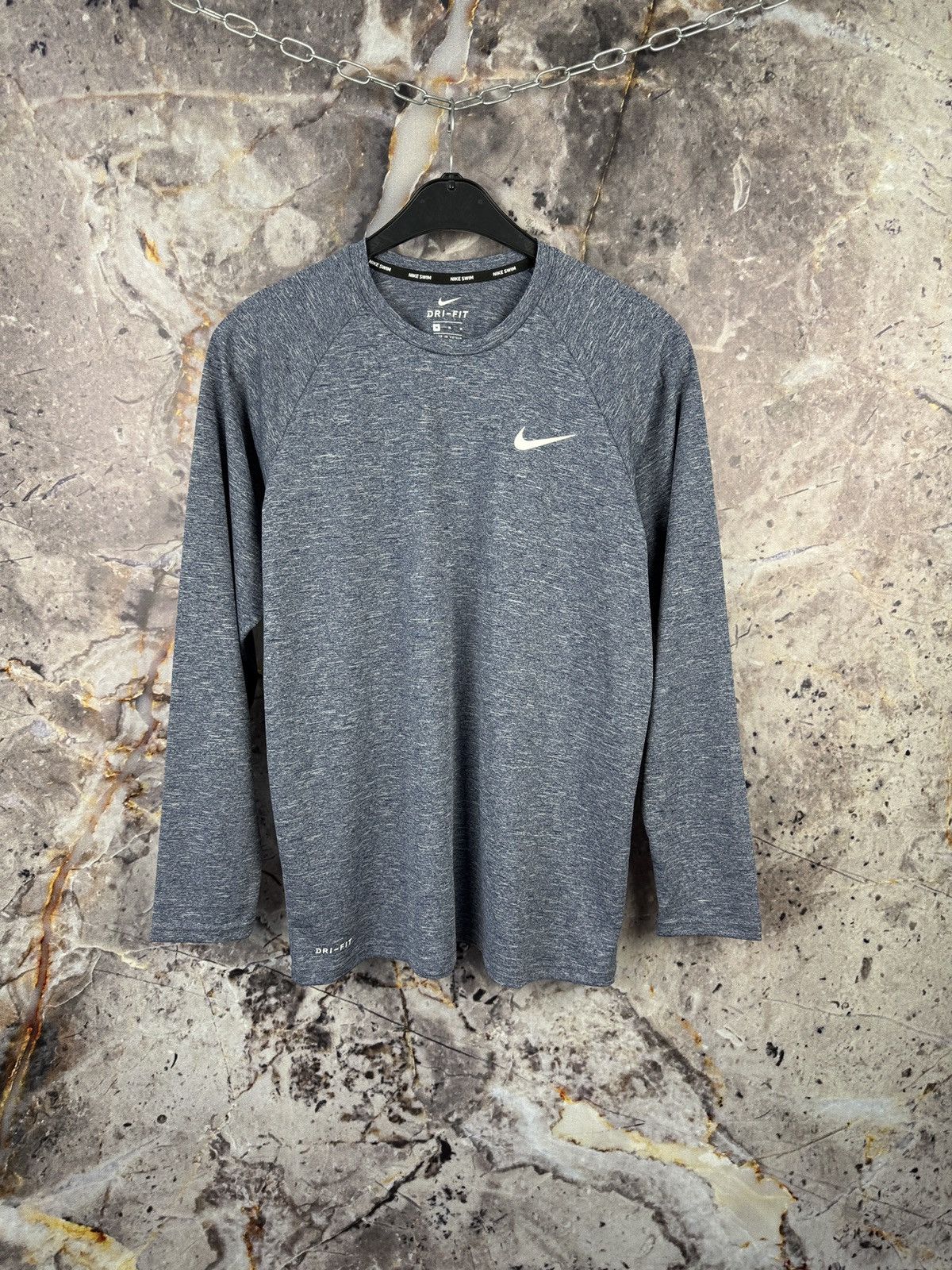 Nike Nike Dri-FIT Long Sleeve Running Shirt Grey Athletic Size M Size US M / EU 48-50 / 2 - 1 Thumbnail