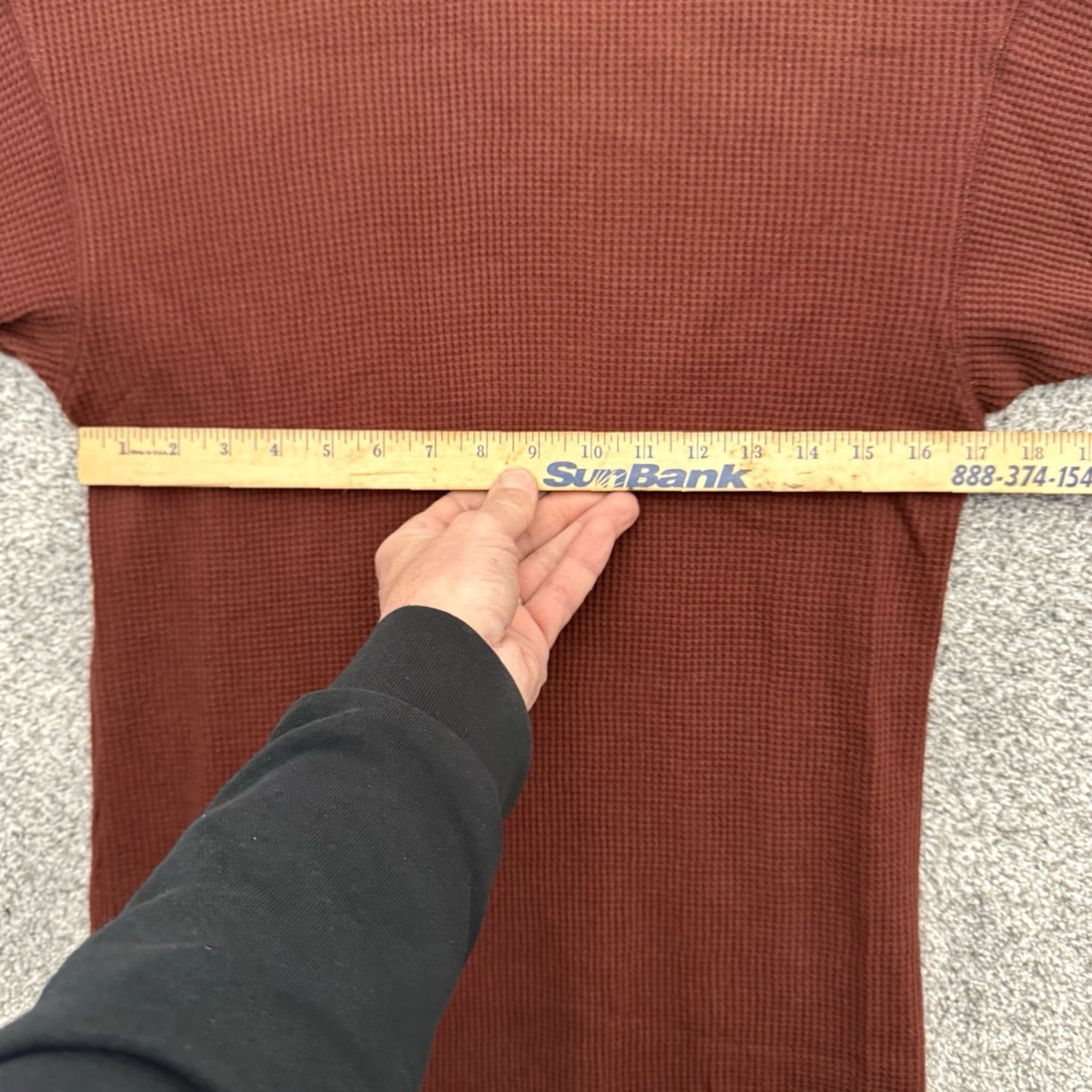 Uniqlo Uniqlo Dress XS Thermal Waffle Knit Comy Lagenlook Minimalist Relaxed Midi Women 3/4 Sleeve Brown Cotton Polyester Knit T-Shirt Dress Medium? Size XS / US 0-2 / IT 36-38 - 3 Thumbnail