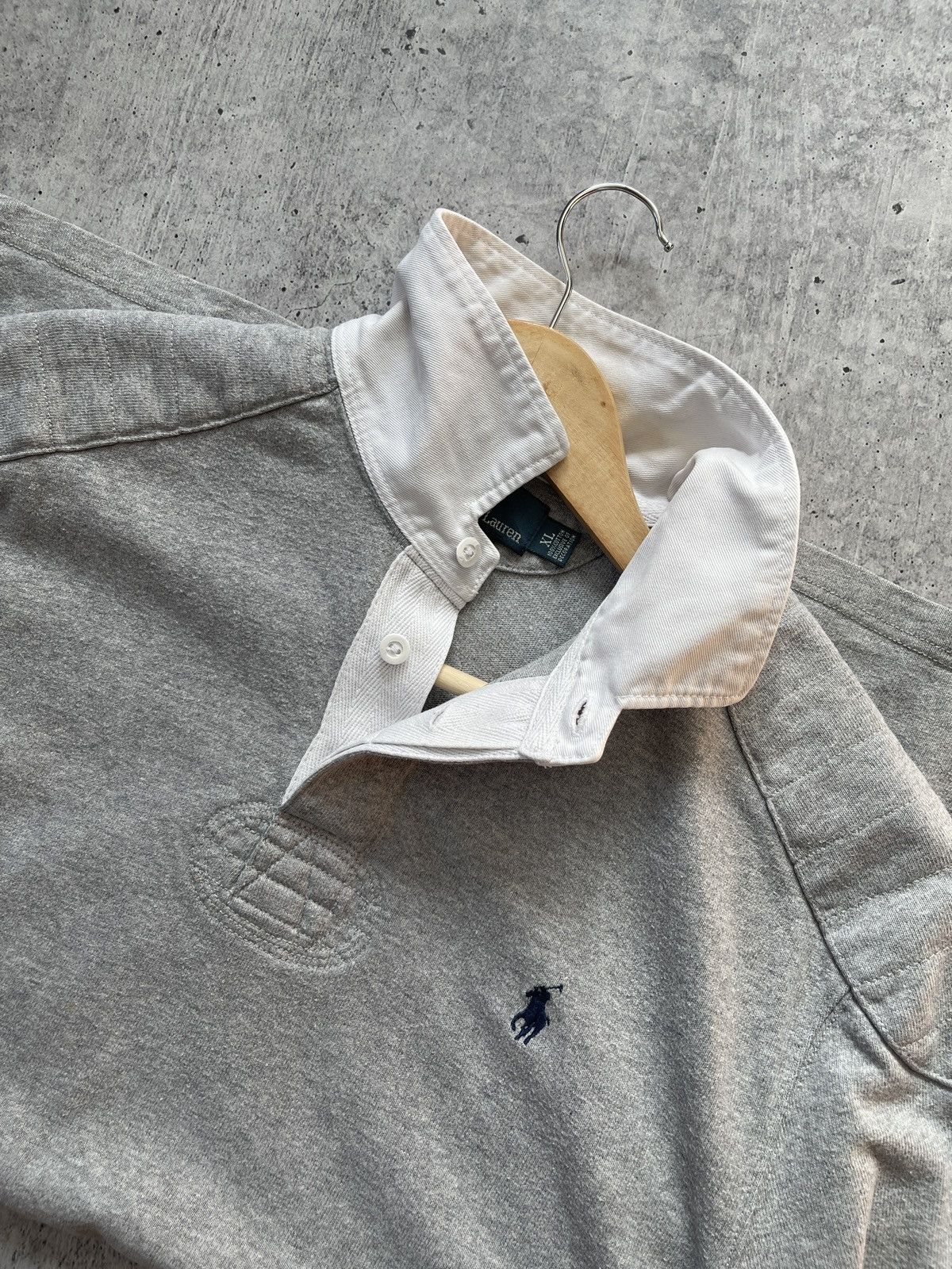 Polo Ralph Lauren × Vintage Vintage Ralph Lauren Polo Shirt Rugby Long Sleeve Pony Logo Size US XL / EU 56 / 4 - 6 Thumbnail