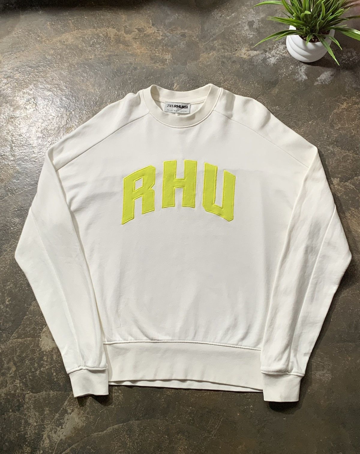 Rhude × Zara [L-XL] Zara x Rhude Rhuigi Jersey Longsleeve Flame