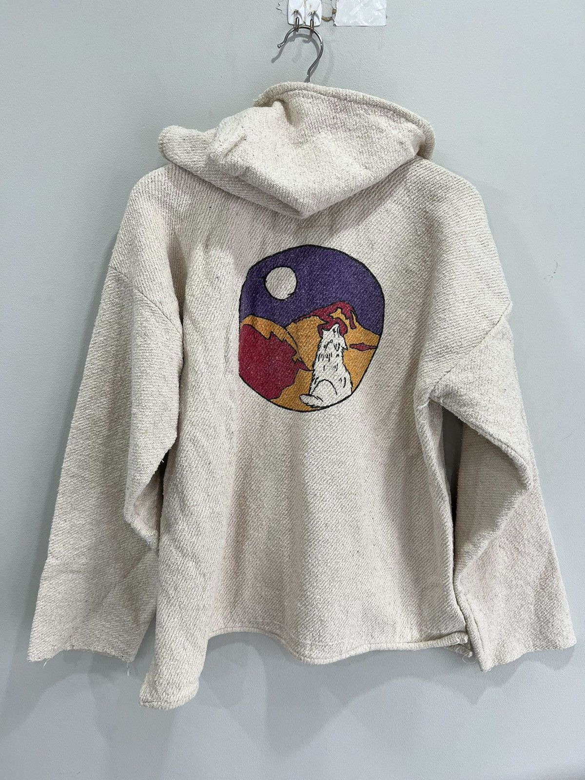 Vintage Vintage Drug Rug Pullover Howling Wolf Moon Hoodie sweater Size US M / EU 48-50 / 2 - 1 Thumbnail