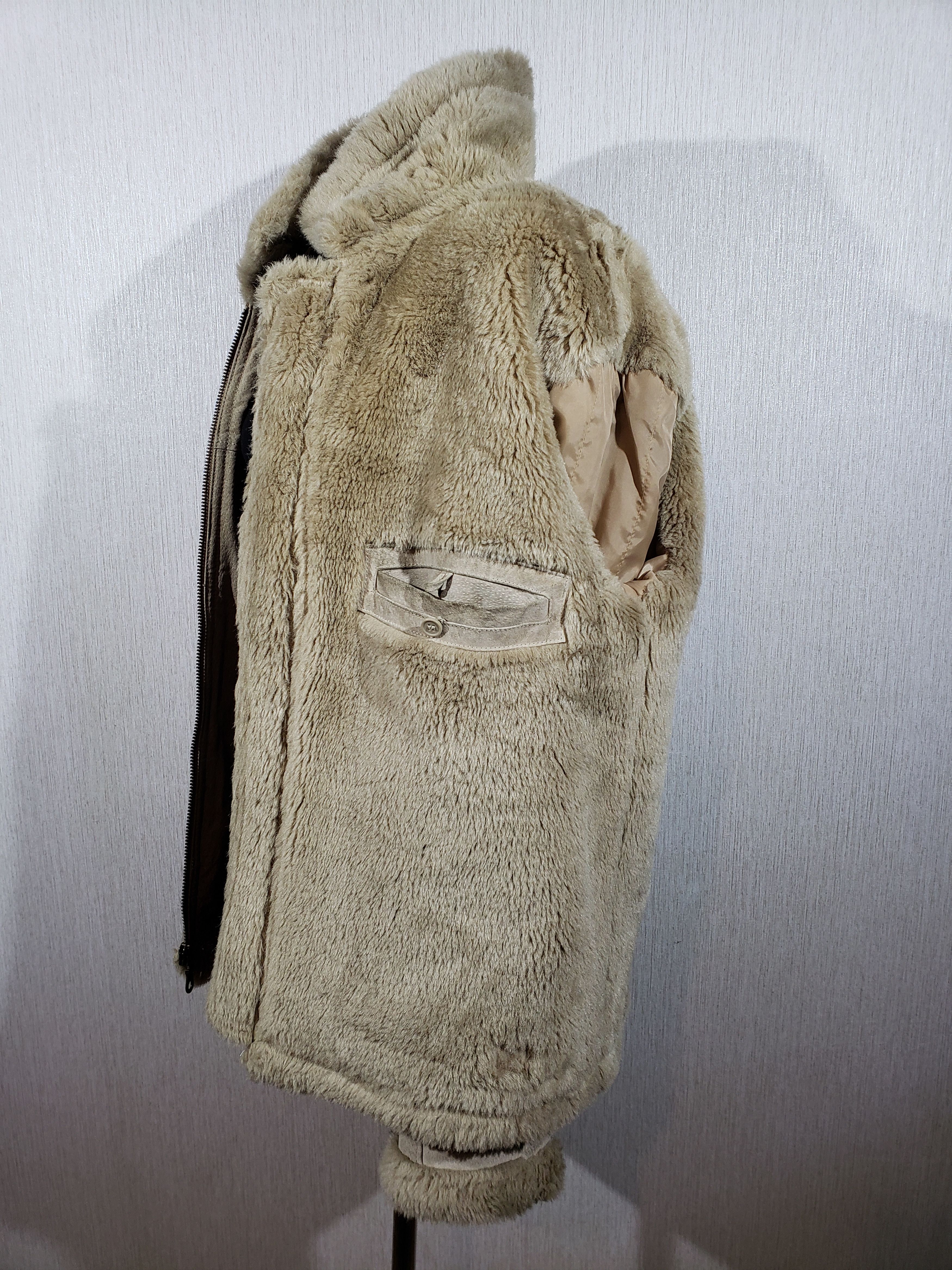 Other Suede reliable men's jacket with faux fur. Size US L / EU 52-54 / 3 - 9 Thumbnail