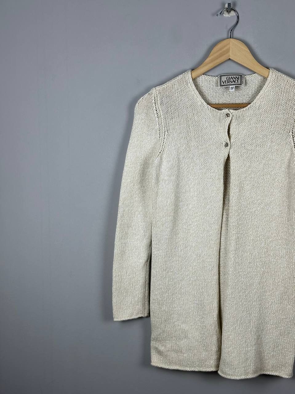 Versace Luxury Gianni Versace Vintage Silk Cardigan Silver Medusa Size XS / US 0-2 / IT 36-38 - 5 Thumbnail