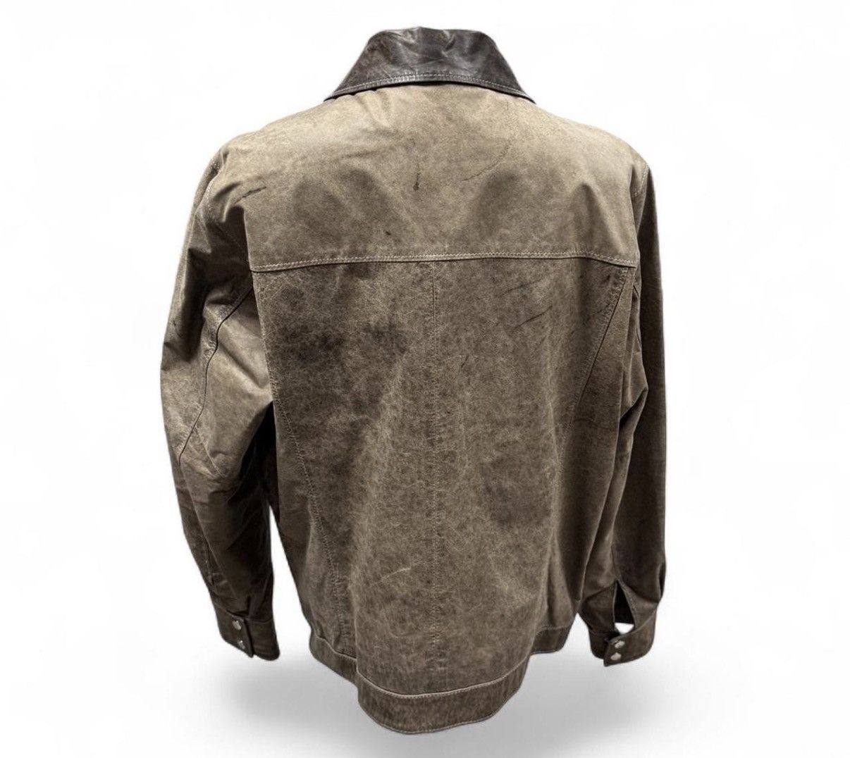 Other Vintage Leather Ranch Factory baggy leather bomber Jacket Size US XL / EU 56 / 4 - 3 Thumbnail