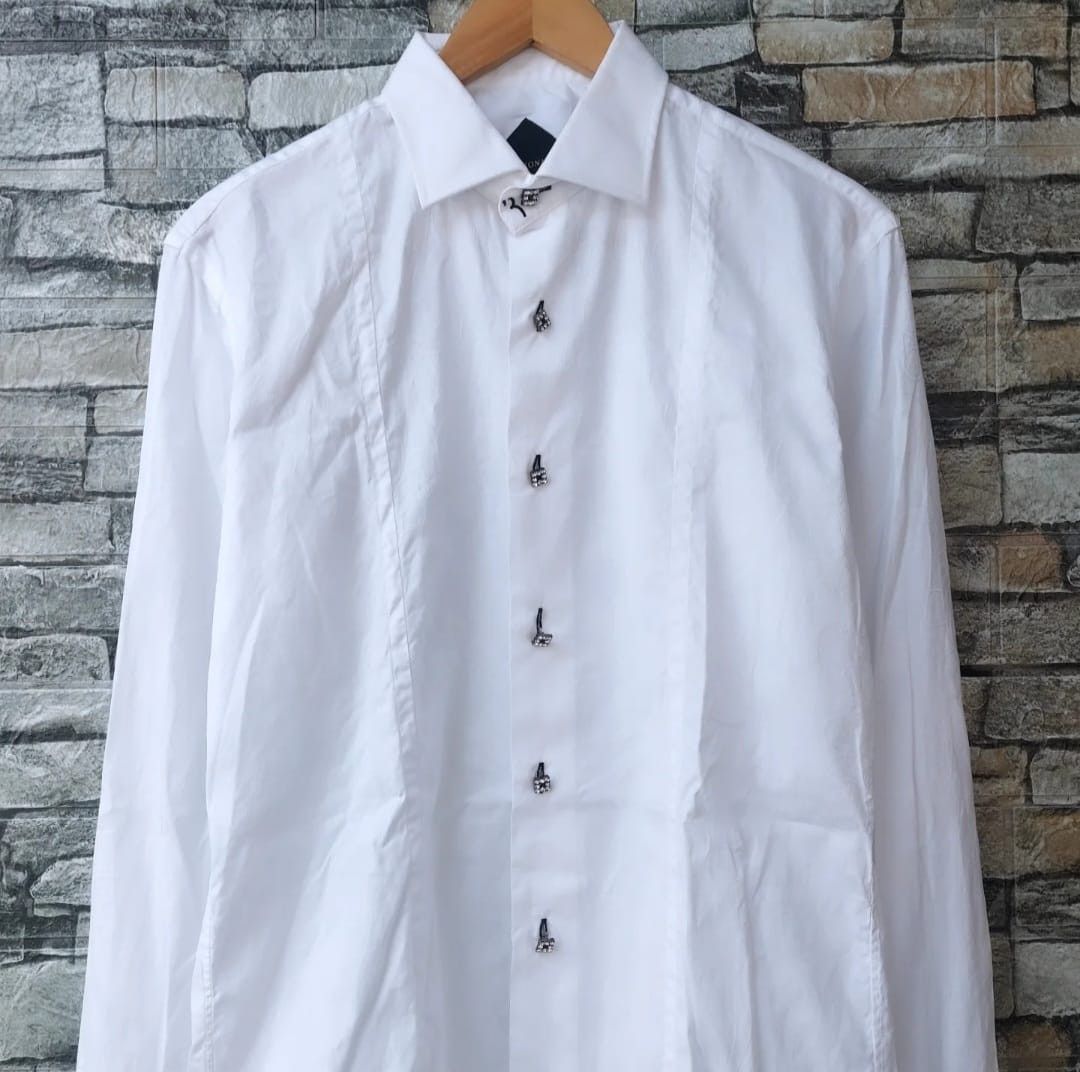 Billionaire Couture Billionaire Plain White Long Sleeve Button Bag Size US S / EU 44-46 / 1 - 2 Thumbnail