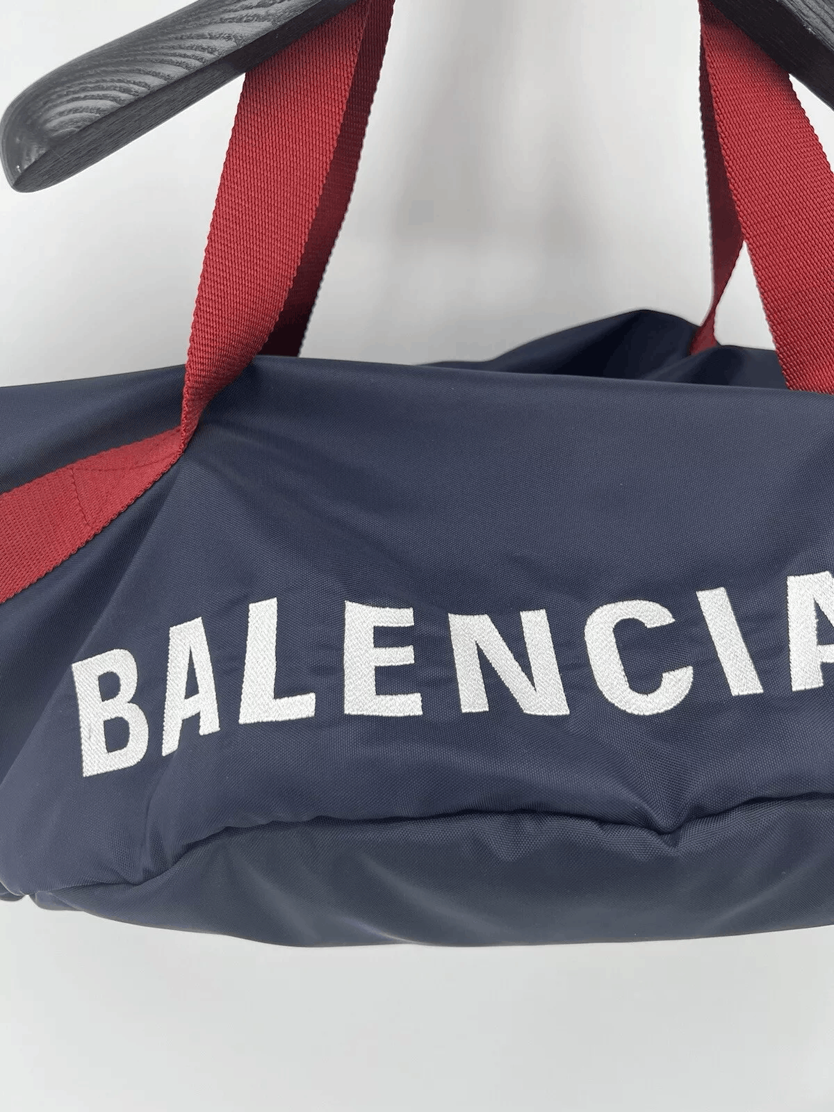 Balenciaga Balenciaga Wheel Bag Handbag Nylon Canvas Navy Blue Size ONE SIZE - 3 Thumbnail
