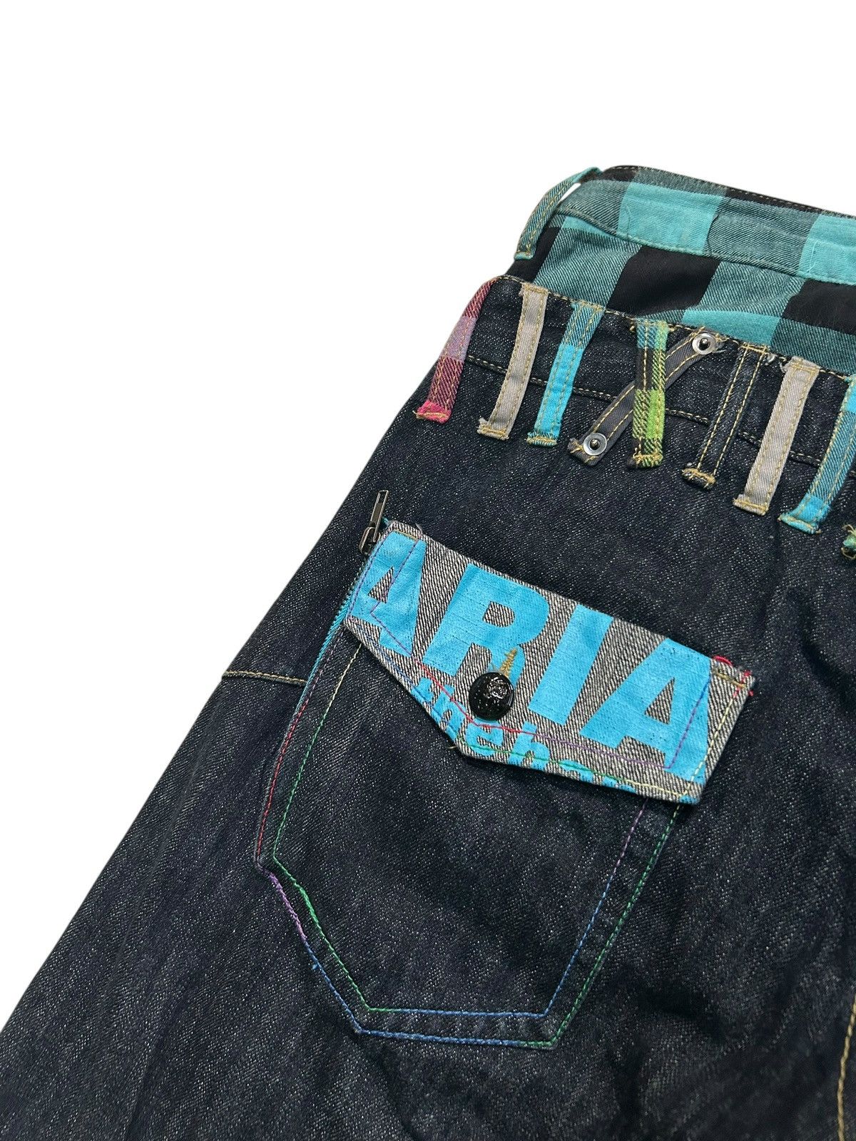 Kapital Japanese Punk Bondage Style Double Waist Rare Denim Jeans Size US 31 - 10 Thumbnail
