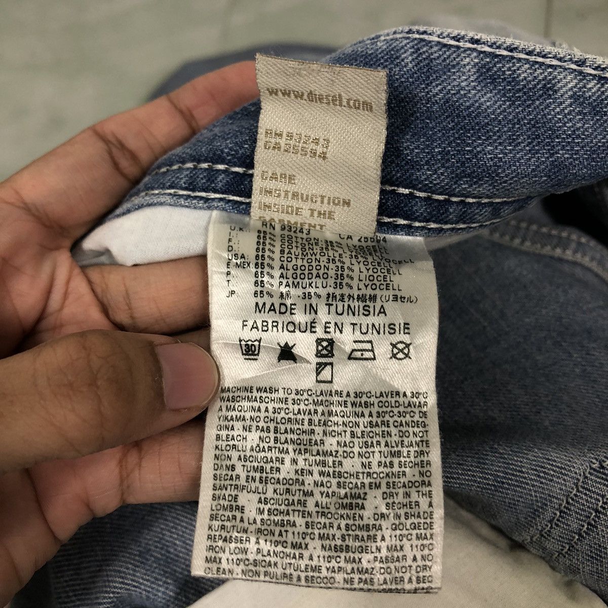 Diesel 🔥Biker Denim Jeans Diesel Industry Denim Division Size US 38 / EU 54 - 20 Thumbnail