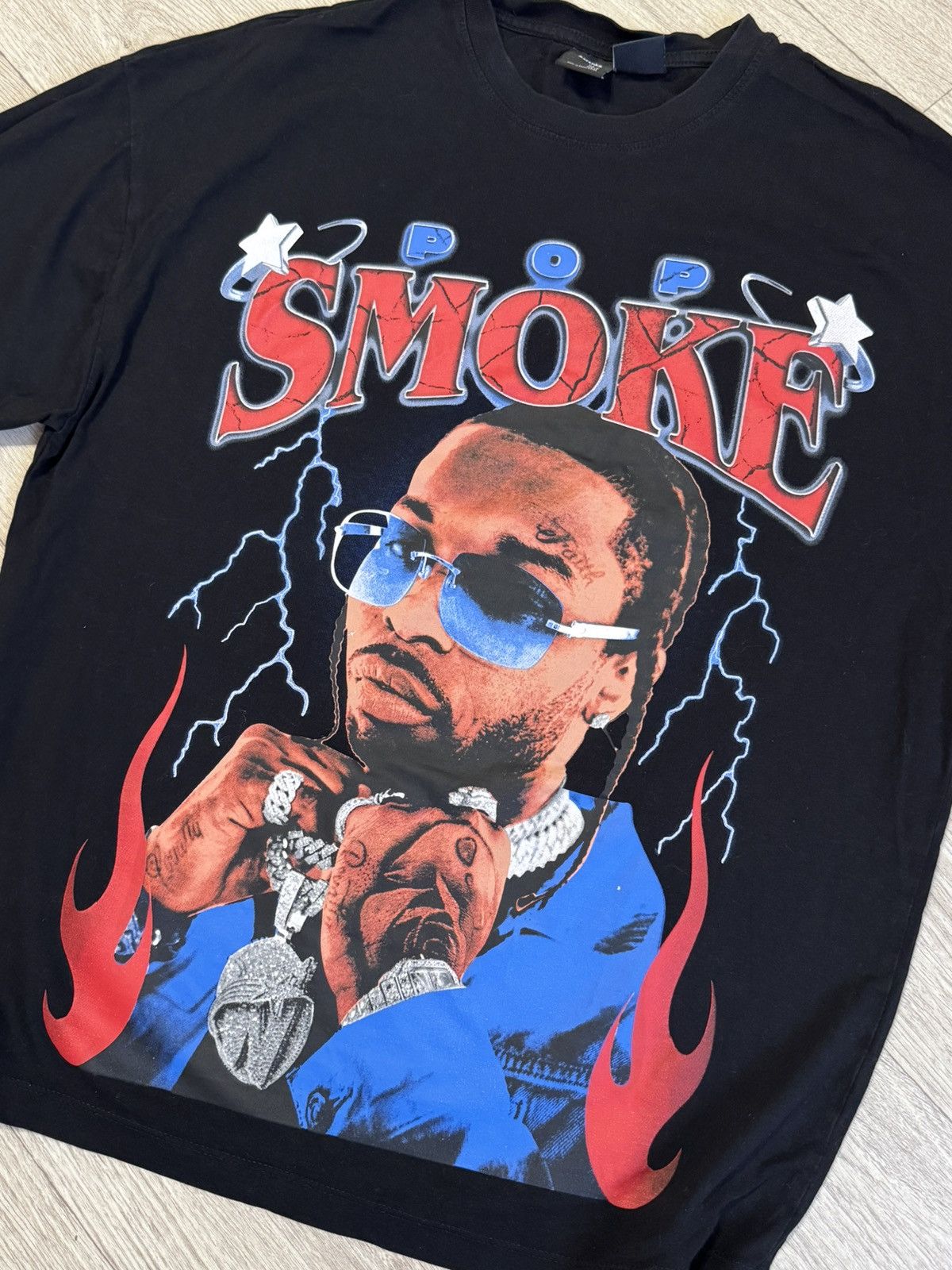 Band Tees × Rap Tees 🔷Pop Smoke T-shirt Big logo🔷 Size US M / EU 48-50 / 2 - 2 Thumbnail