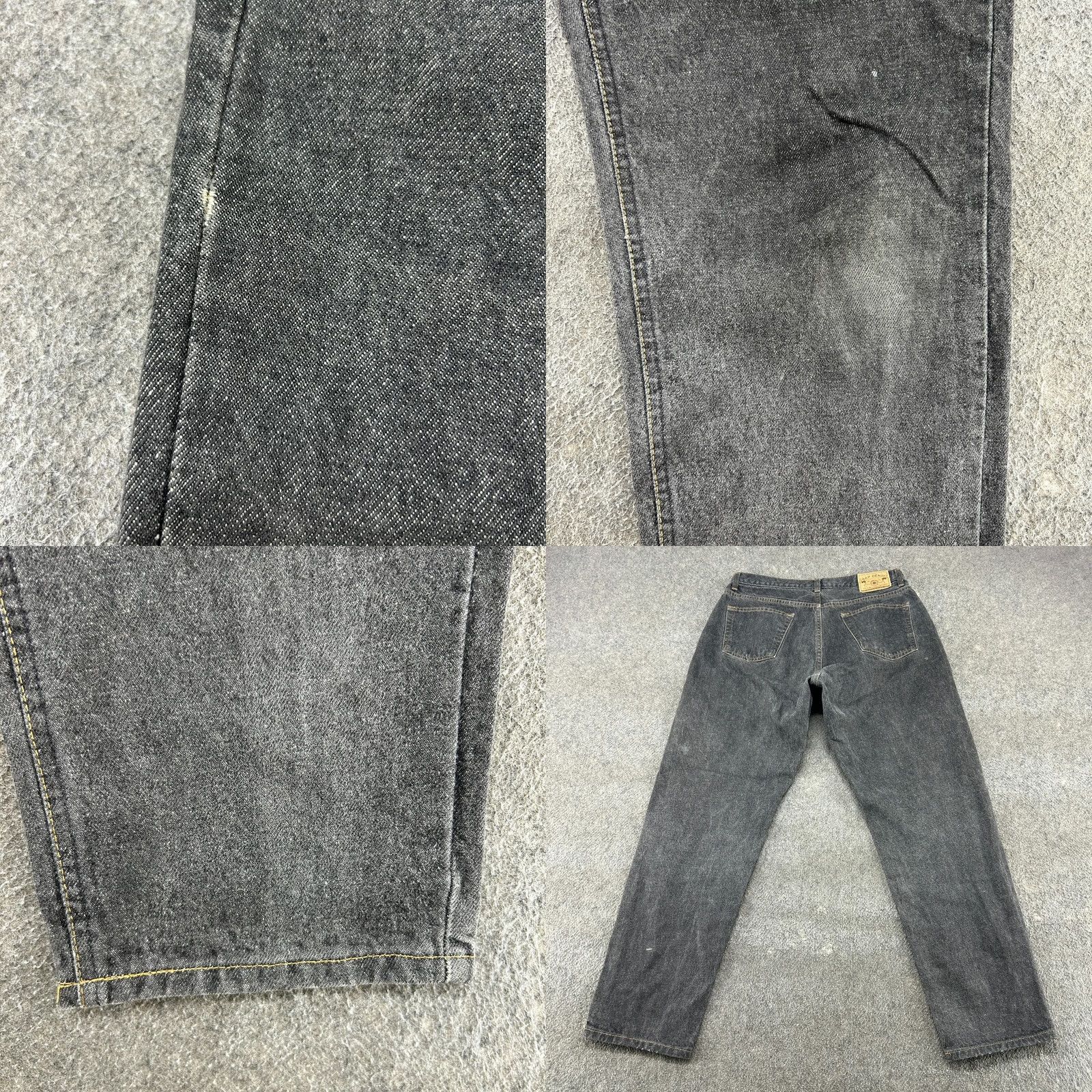 Gap VINTAGE Gap Jeans Mens 32x31 Black Relaxed Tapered Medium Wash Denim 90s Size US 32 / EU 48 - 8 Thumbnail