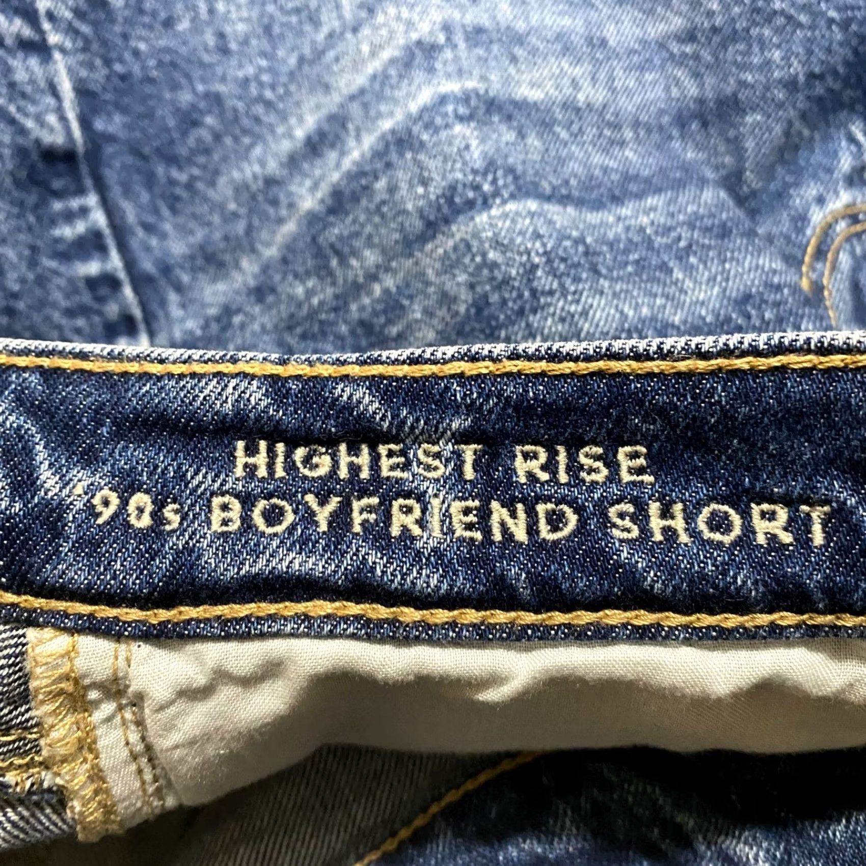 American Eagle Outfitters American Eagle Jean Shorts Womens sz 4 High Rise Cut-off Denim Blue Medium Wash Size 27" / US 4 / IT 40 - 4 Thumbnail