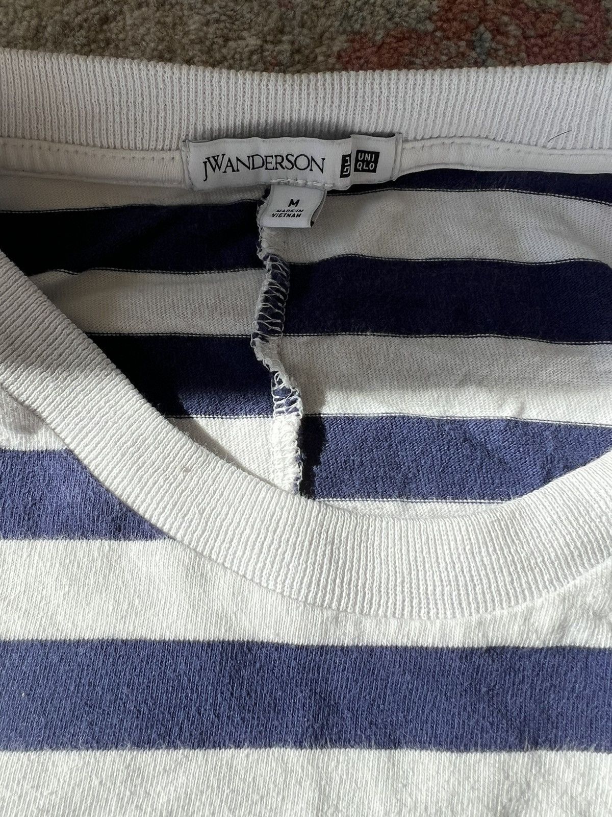 JW Anderson × Uniqlo Uniqlo JW Anderson Striped Asymmetrical T-Shirt Size US M / EU 48-50 / 2 - 3 Thumbnail