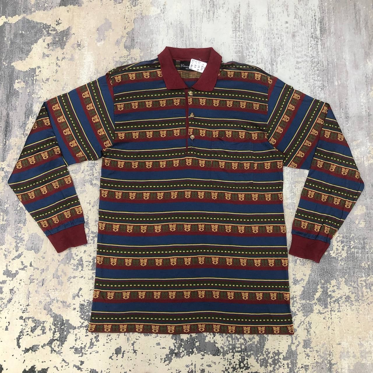 Christian Dior Monsieur T502 VTG CHRISTIAN DIOR MONSIEUR STRIPPED POLO SHIRTS Size US M / EU 48-50 / 2 - 1 Thumbnail