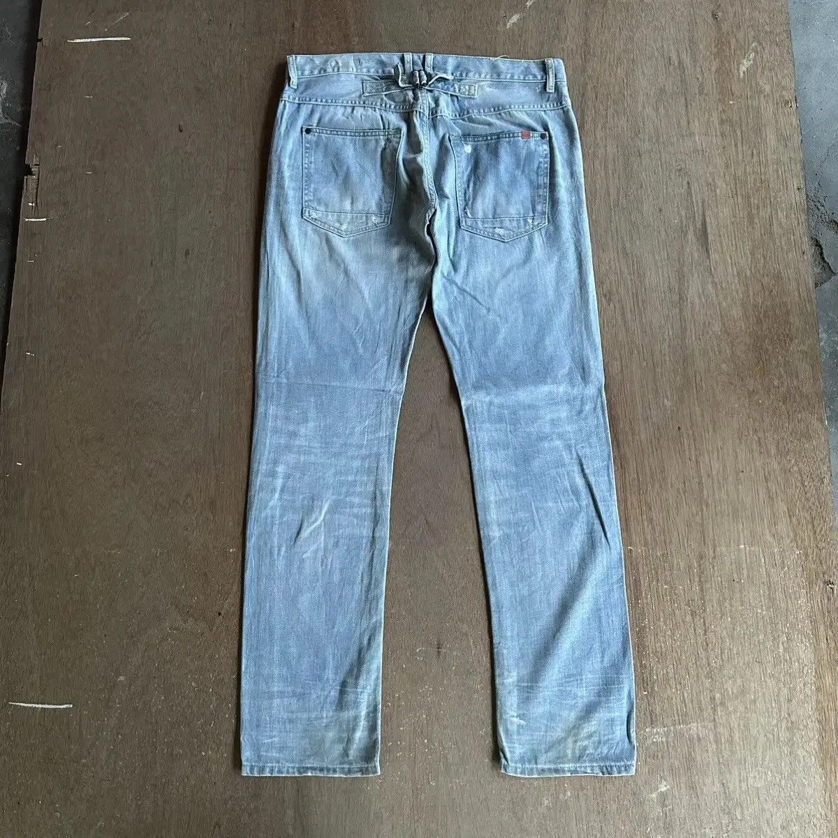 Seditionaries W34 L31🔥DISTRESSED DENIM YOUNGDIVISION JAPAN CINCHBACK PANT Size US 34 / EU 50 - 15 Thumbnail