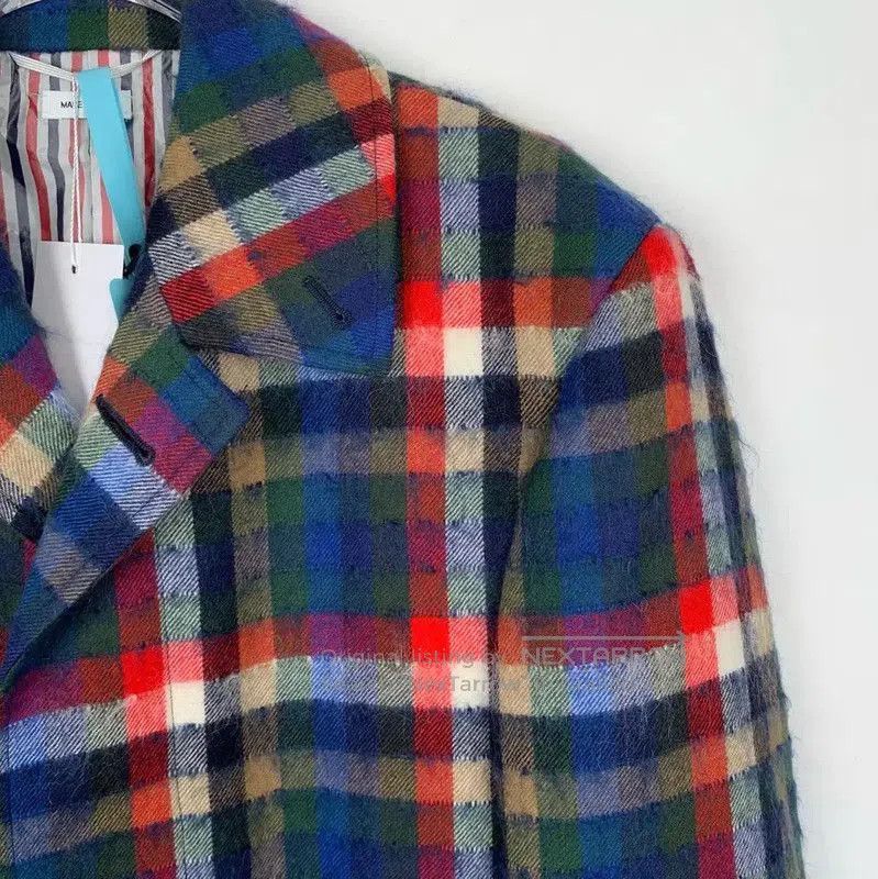Thom Browne Thom Browne Colorblock Wool Coat for Women . Size XS / US 0-2 / IT 36-38 - 2 Thumbnail