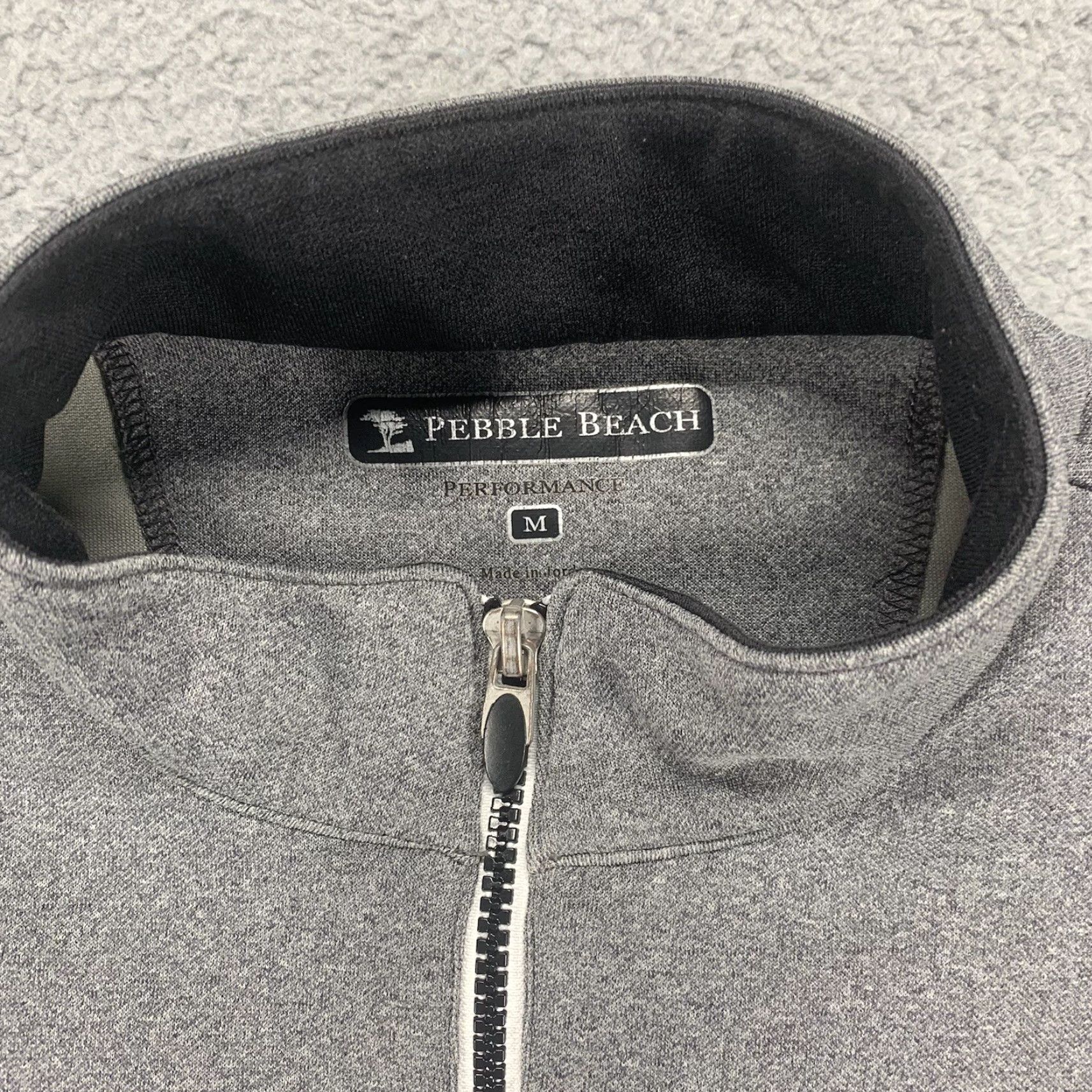 Vintage VINTAGE Pebble Beach Jacket Mens Medium Gray Full Zip Performance Pockets 100% Polyester Size US M / EU 48-50 / 2 - 4 Thumbnail