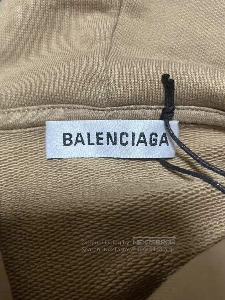 Balenciaga Balenciaga Khaki crown wheat logo hooded sweatshirt Size US S / EU 44-46 / 1 - 3 Thumbnail