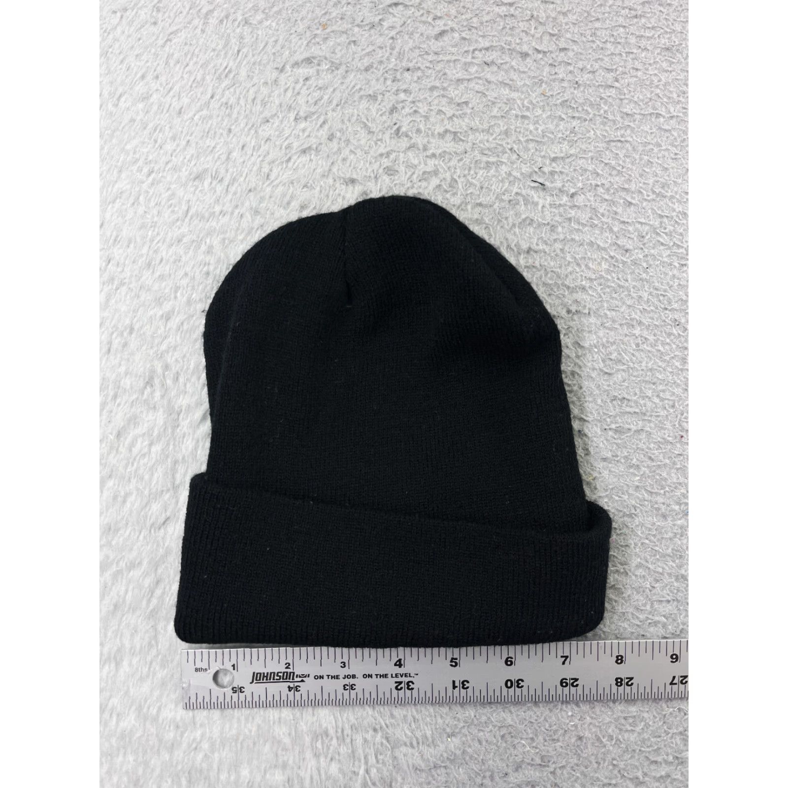 Vintage Beanie Toque Adult One Size Black 100% Acrylic Skate Skater Skateboard Hat/Cap Mens Beanie Black 100% Acrylic Vintage No Size ONE SIZE - 2 Thumbnail