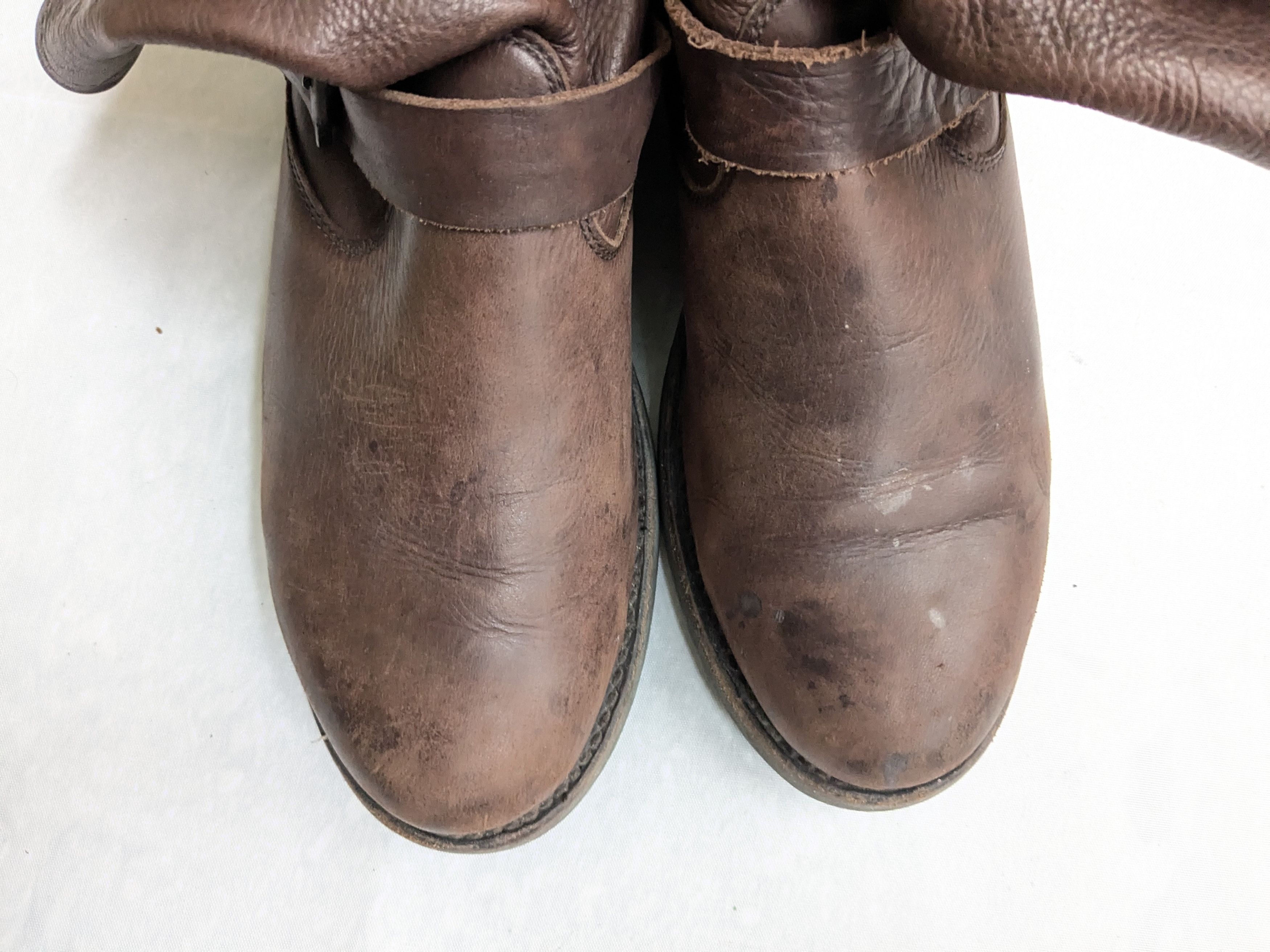 Frye Frye Engineer Boots 8.5 M Brown Leather Buckle Size US 8.5 / EU 41-42 - 3 Thumbnail