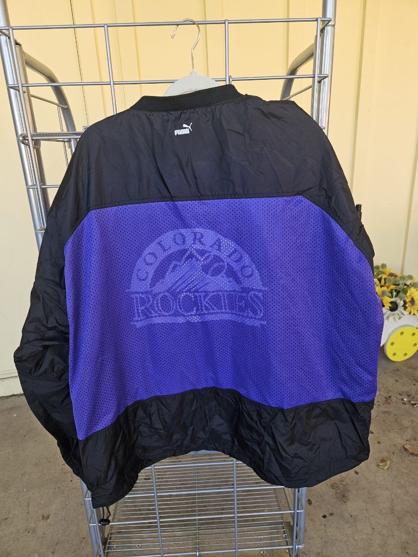 Puma Colorado Rockies MLB X Puma Full Zip Windbreaker Jacket Size US XXL / EU 58 / 5 - 2 Thumbnail