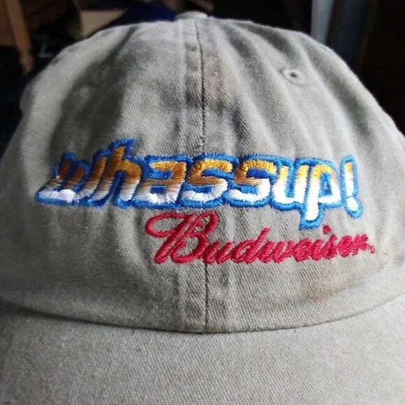 Budweiser Vintage 90s Budweiser Whassup! Strap Back Hat Cap Size ONE SIZE - 2 Thumbnail