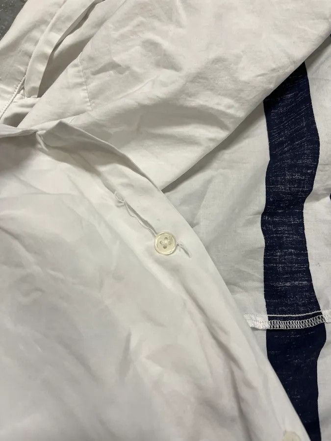 Acne Studios Acne Studios White & Navy Striped Shirt Size US M / EU 48-50 / 2 - 11 Thumbnail