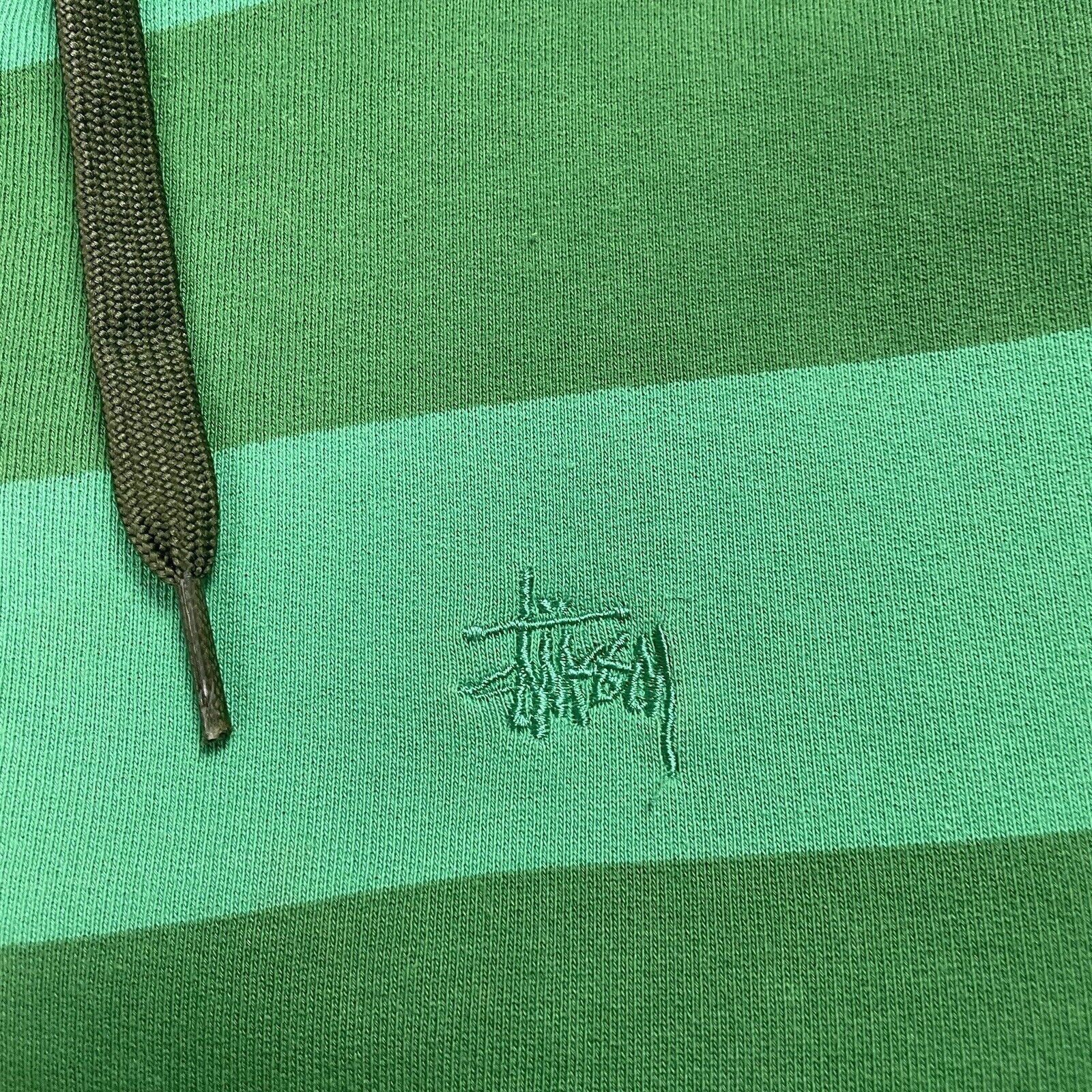 Stussy Vintage Stussy Stripe Hoodie Green Zip Up Sweatshirt Size L Size US L / EU 52-54 / 3 - 2 Thumbnail