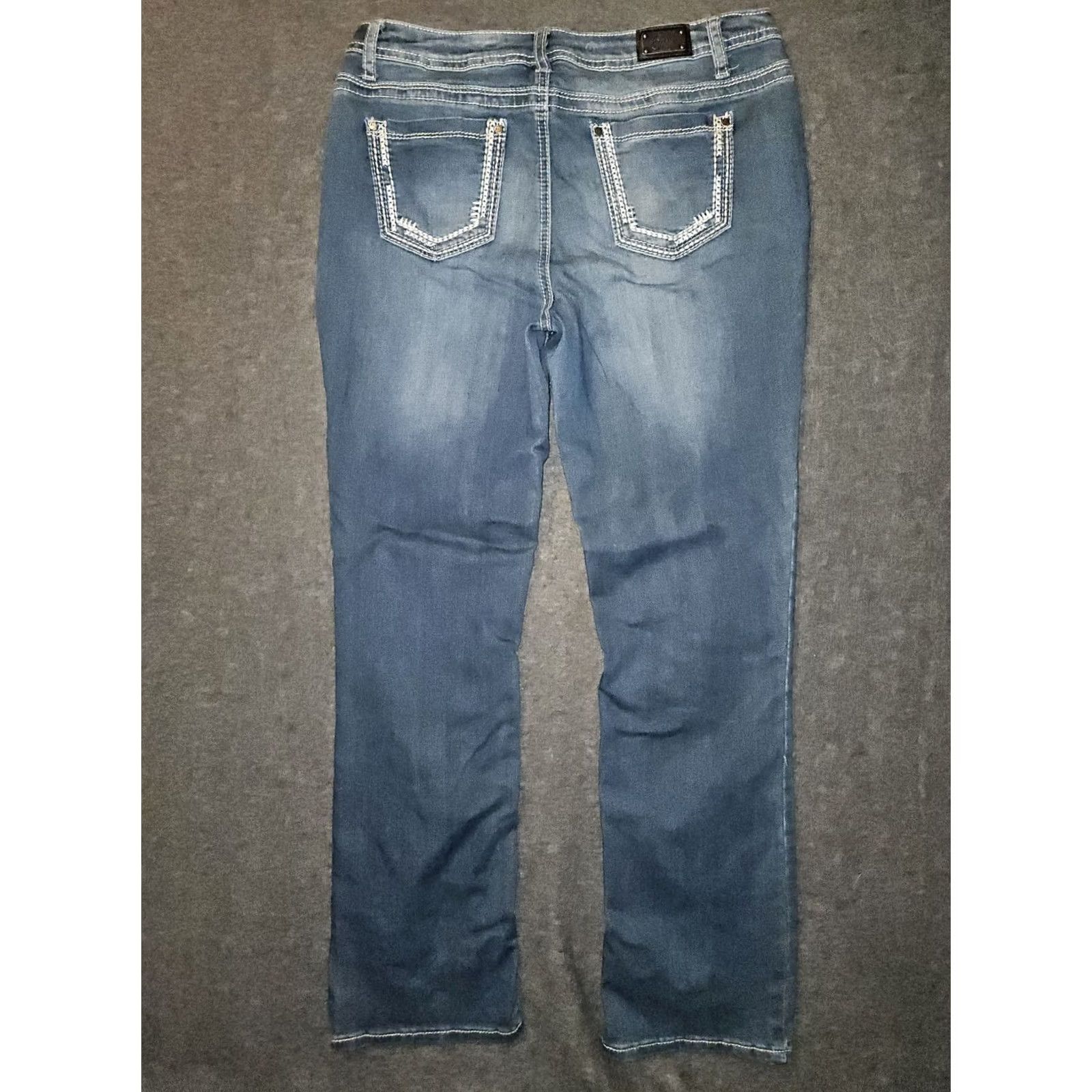 Vintage VINTAGE Earl Jeans Bootcut Jeans Women 10 Low Rise Blue Embroidered 90s Bohemian Logo Womens Size 32" / US 10 / IT 46 - 7 Thumbnail