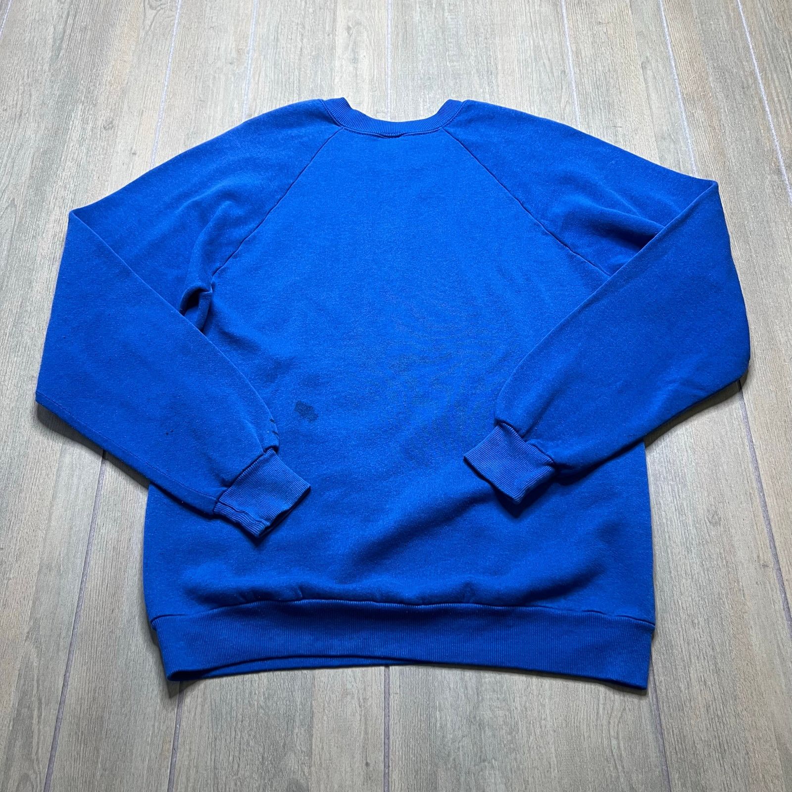 Jerzees Vintage 90s blue crewneck Sweater Sz L Emanuel Means Caring" Size US L / EU 52-54 / 3 - 7 Thumbnail