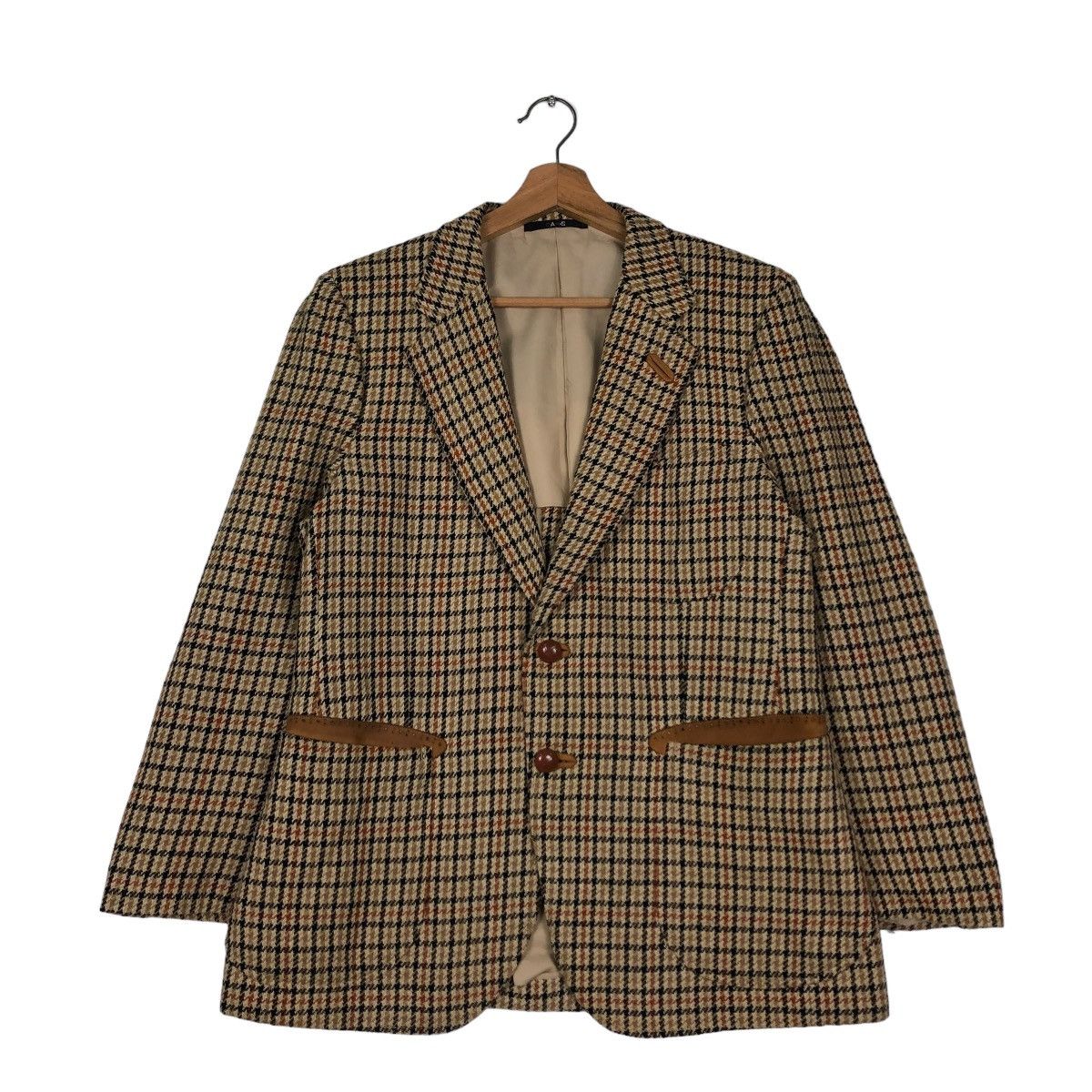 Japanese Brand 🔥VINTAGE DAKS LONDON COATS LEATHER PARTS POCKETS NOVA CHECK Size US S / EU 44-46 / 1 - 3 Thumbnail