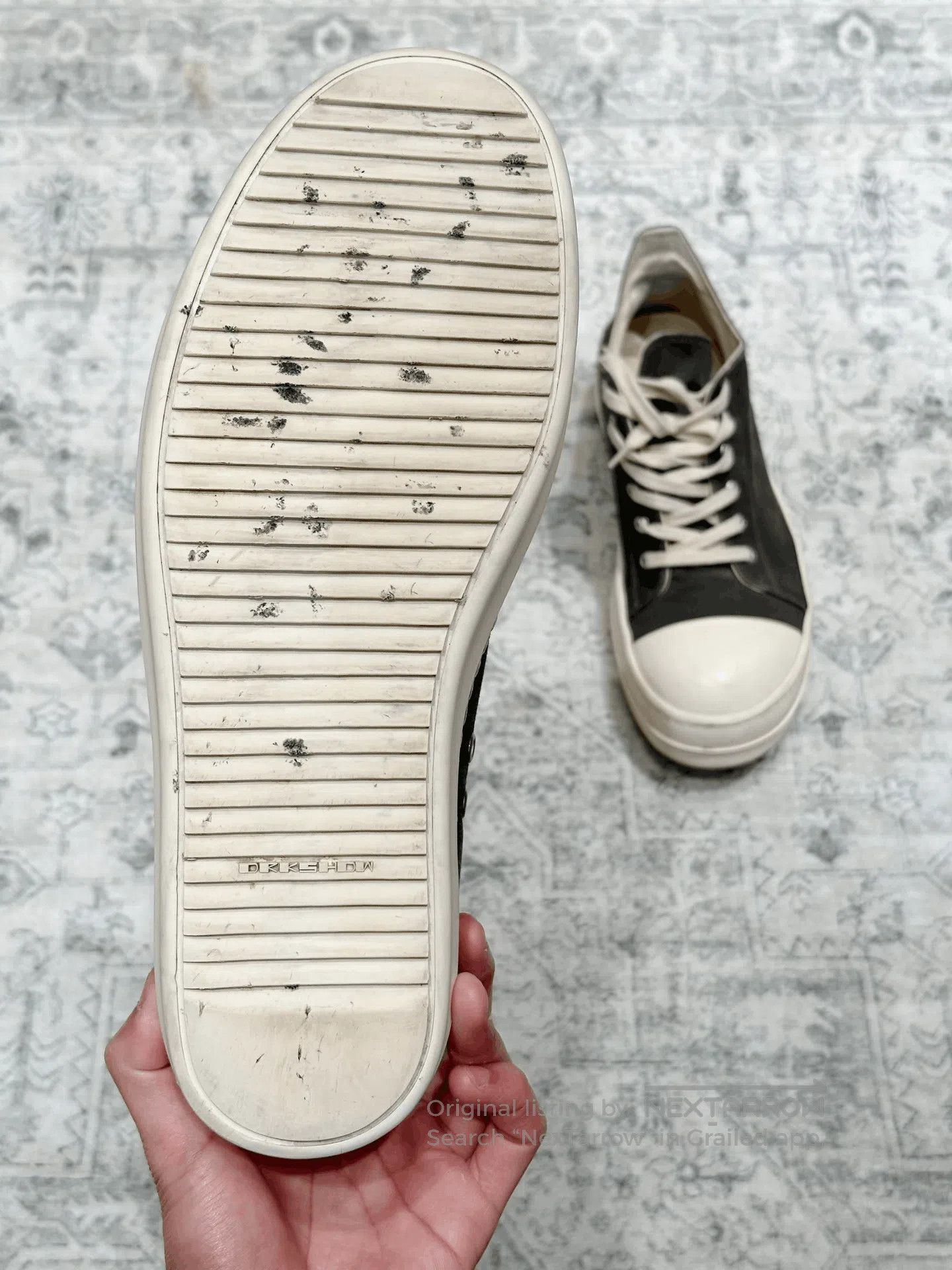 Rick Owens Rick Owens x Converse Gray Canvas Low Top. Size US 11 / EU 44 - 7 Thumbnail