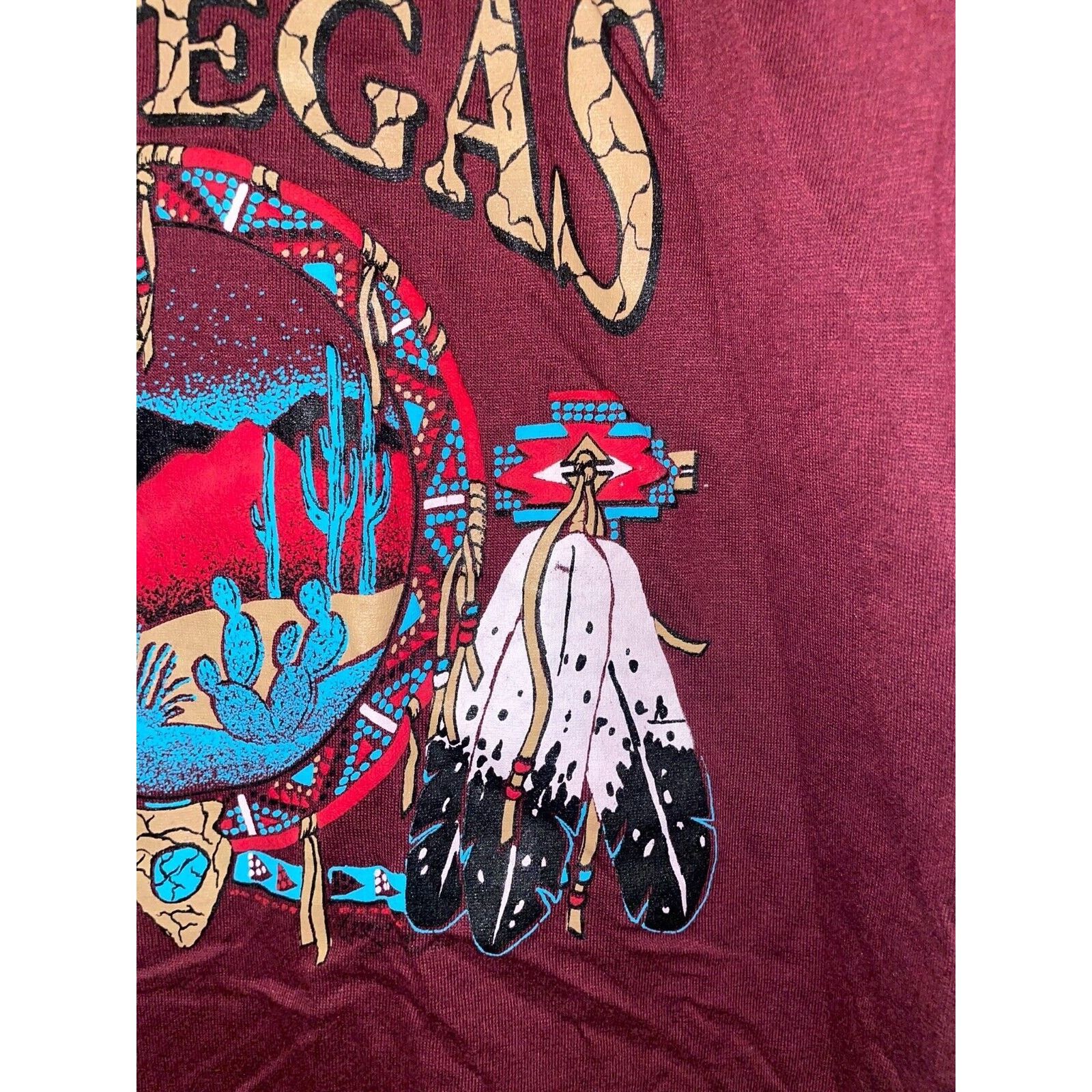 Jerzees Vintage Las Vegas Shirt Jerzees M USA 90s Tee Native Graphic Size US M / EU 48-50 / 2 - 4 Thumbnail