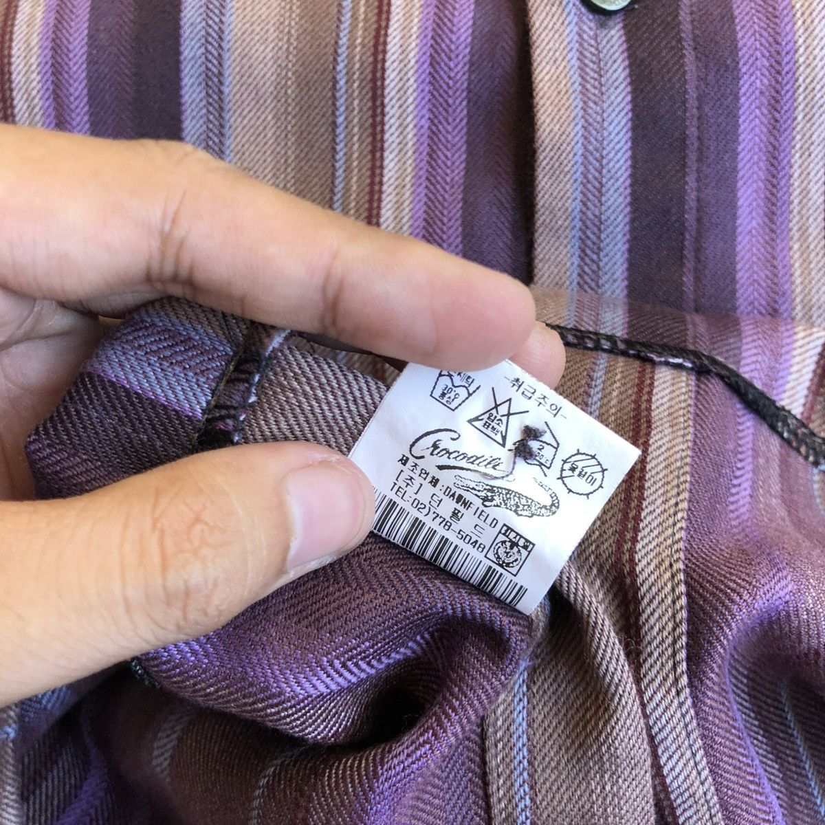 Japanese Brand 1990s Crocodile Stripe Button Up Shirt Vintage Style Size US L / EU 52-54 / 3 - 13 Thumbnail