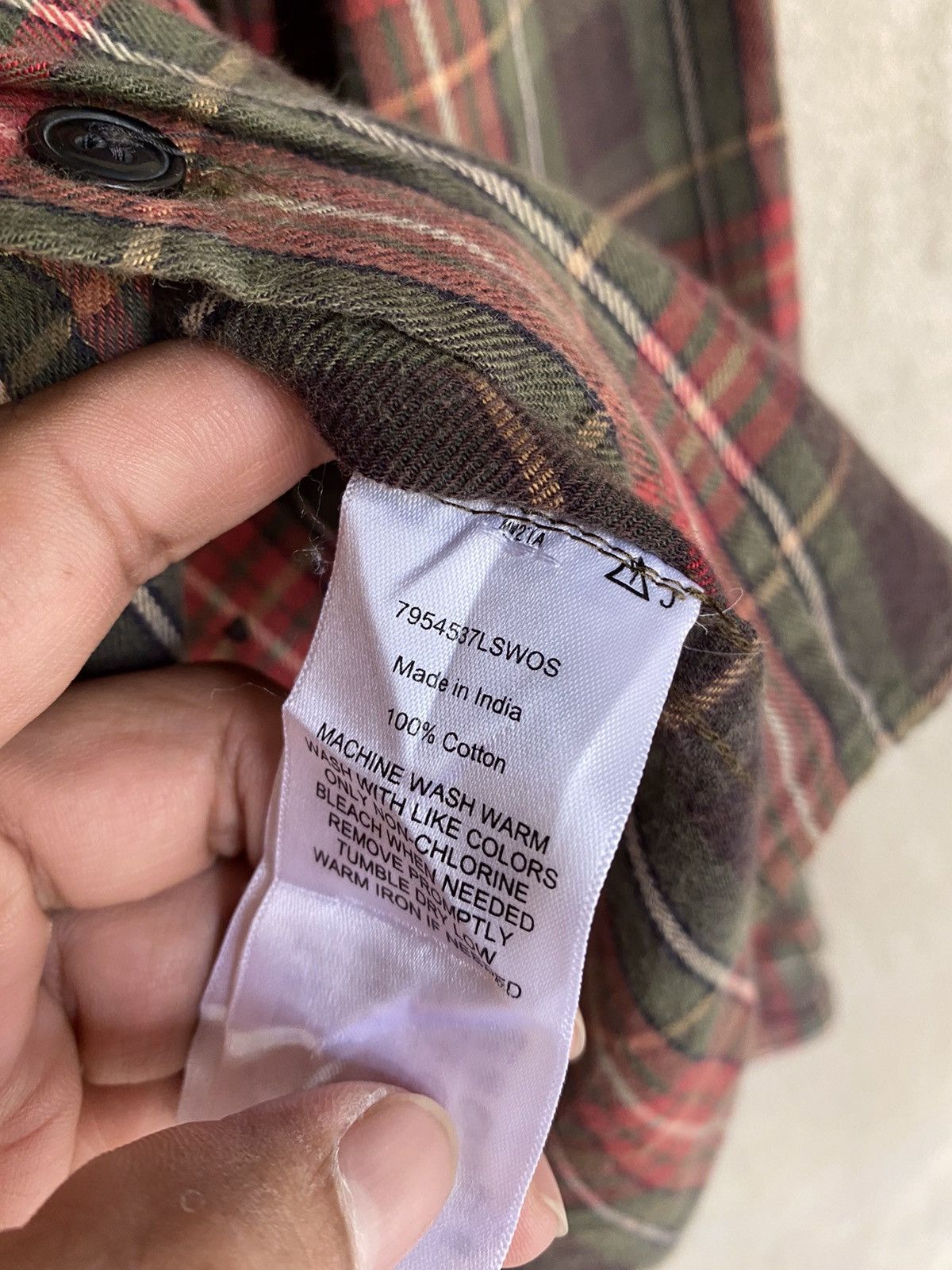 Polo Ralph Lauren Vintage Polo Ralph Lauren Plaid Tartan Flannel Shirt Size US XS / EU 42 / 0 - 6 Thumbnail