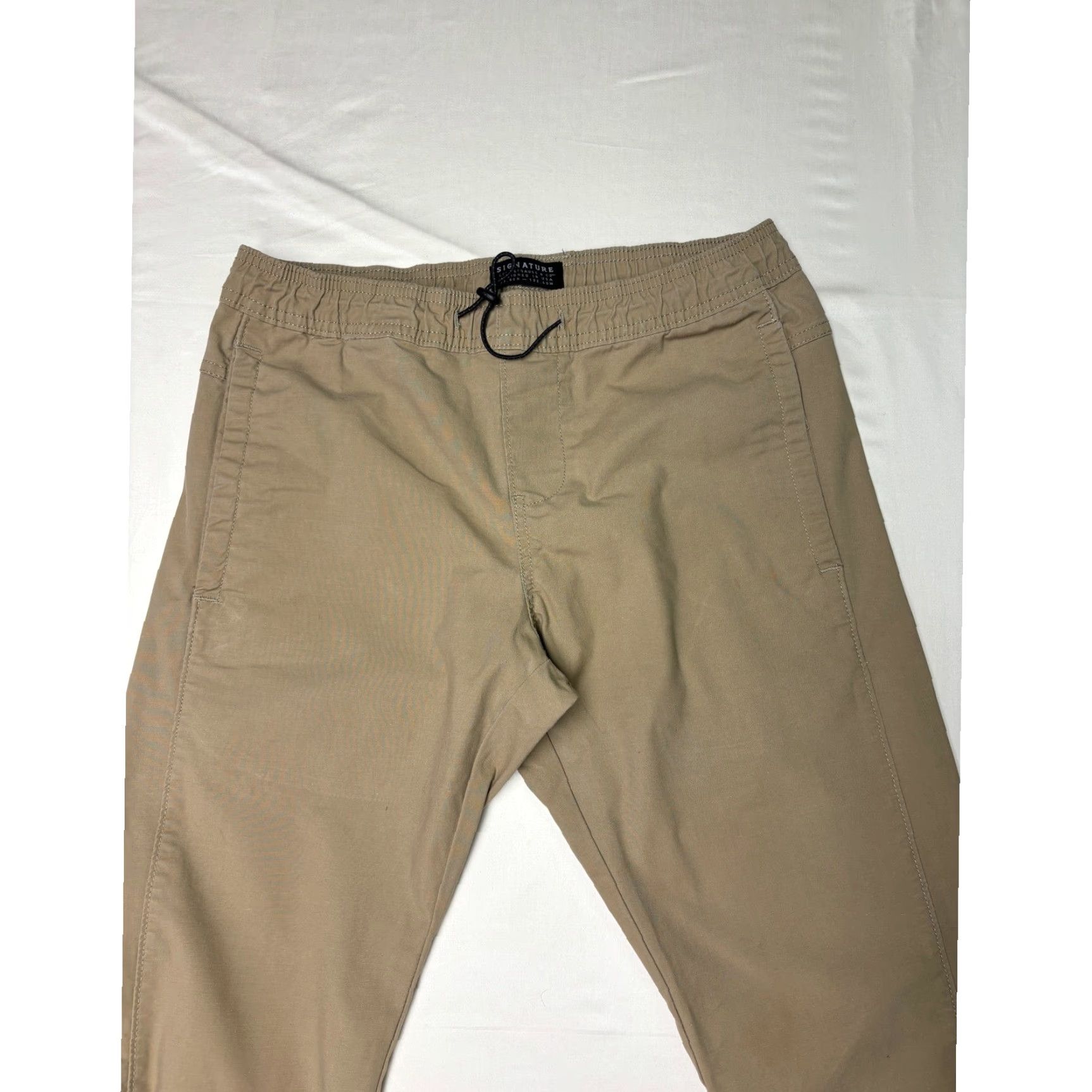 Vintage Levi Strauss & Co. Signature Men Jogger Pants S Beige Casual Drawstring Size US 29 - 2 Thumbnail