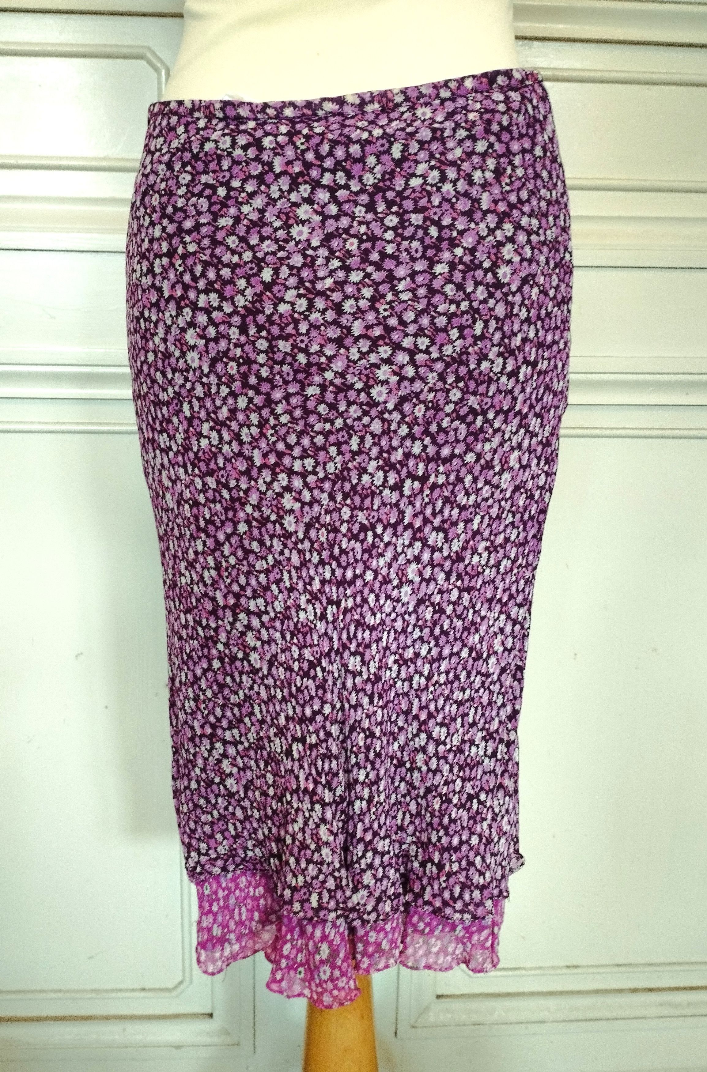 Designer Rene Derhy Jupe Crepe Liberty Superpositions Preppy T S Size 26" / US 2 / IT 38 - 7 Thumbnail