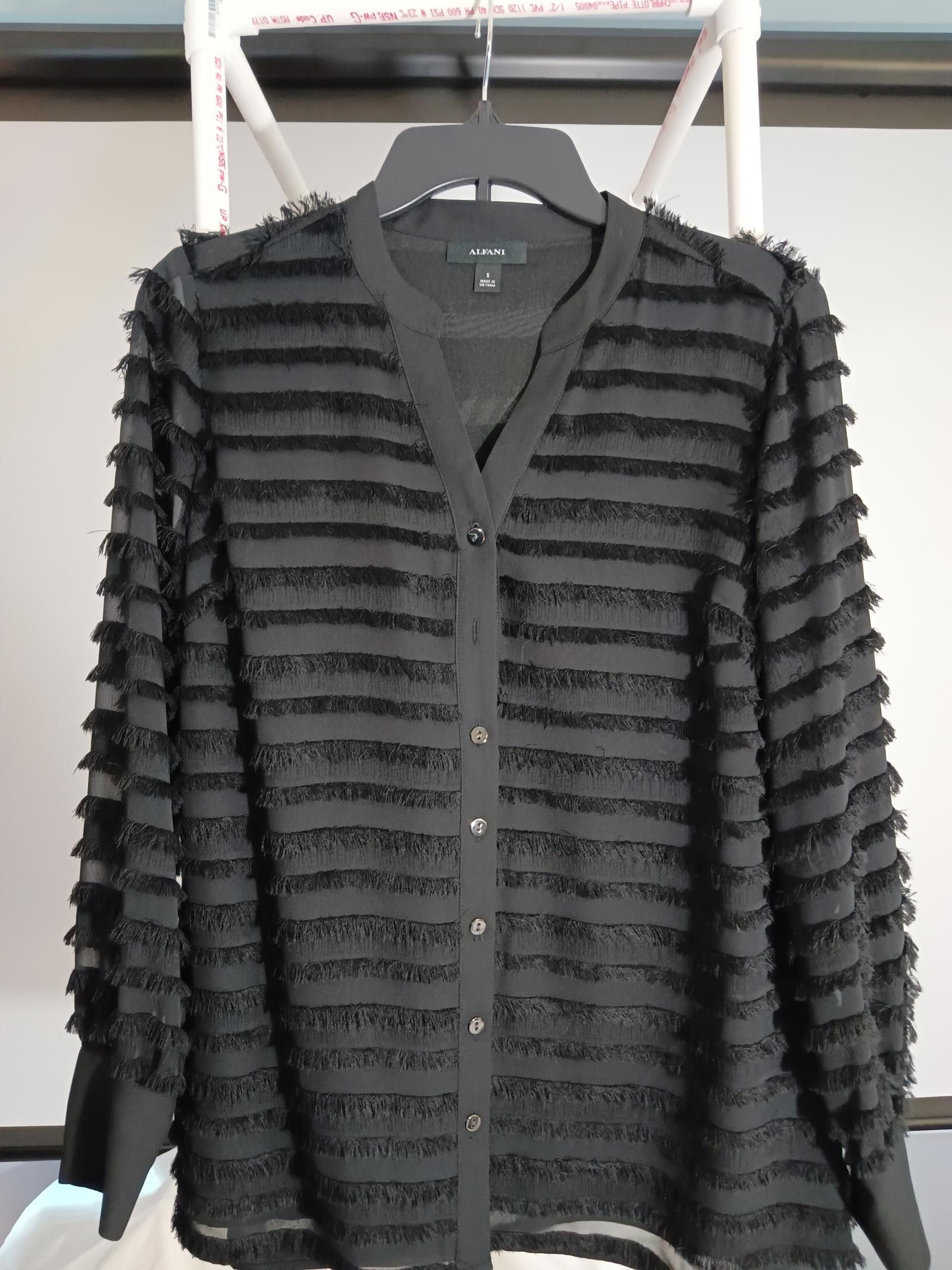 Designer ALEXIA Women's Black Textured Cardigan Size S / US 4 / IT 40 - 1 Thumbnail