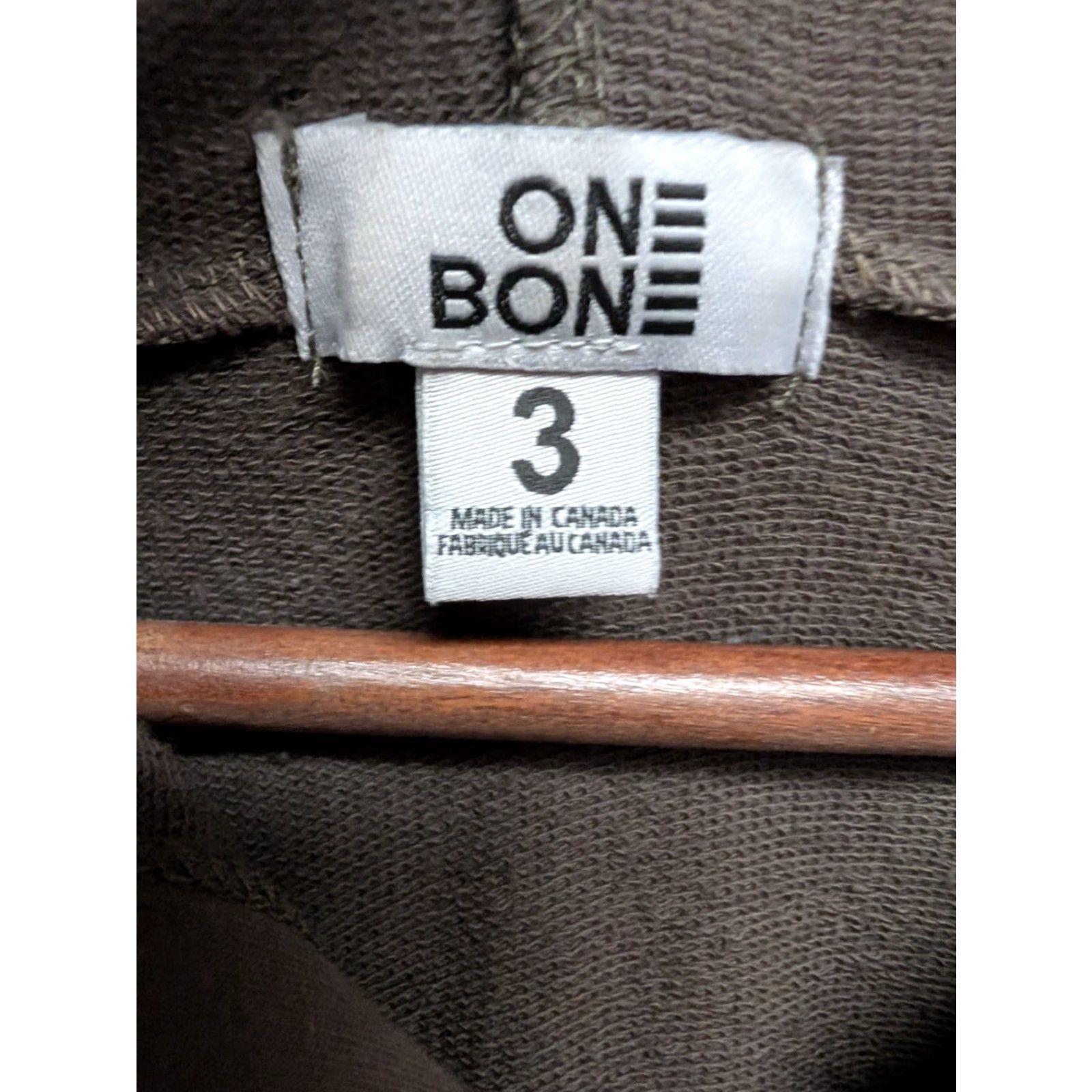 Vintage One Bone Hoodie Mens 3 Forest Green Full Zip Sweatshirt Jacket Cotton Spandex Knit Heavyweight Hooded Pockets Logo Sports Fall Winter Spring Mens Size US S / EU 44-46 / 1 - 3 Thumbnail