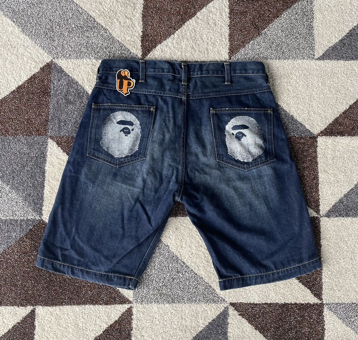 Bape Bape Ape Head Logo Denim short Size US 34 / EU 50 - 1 Thumbnail