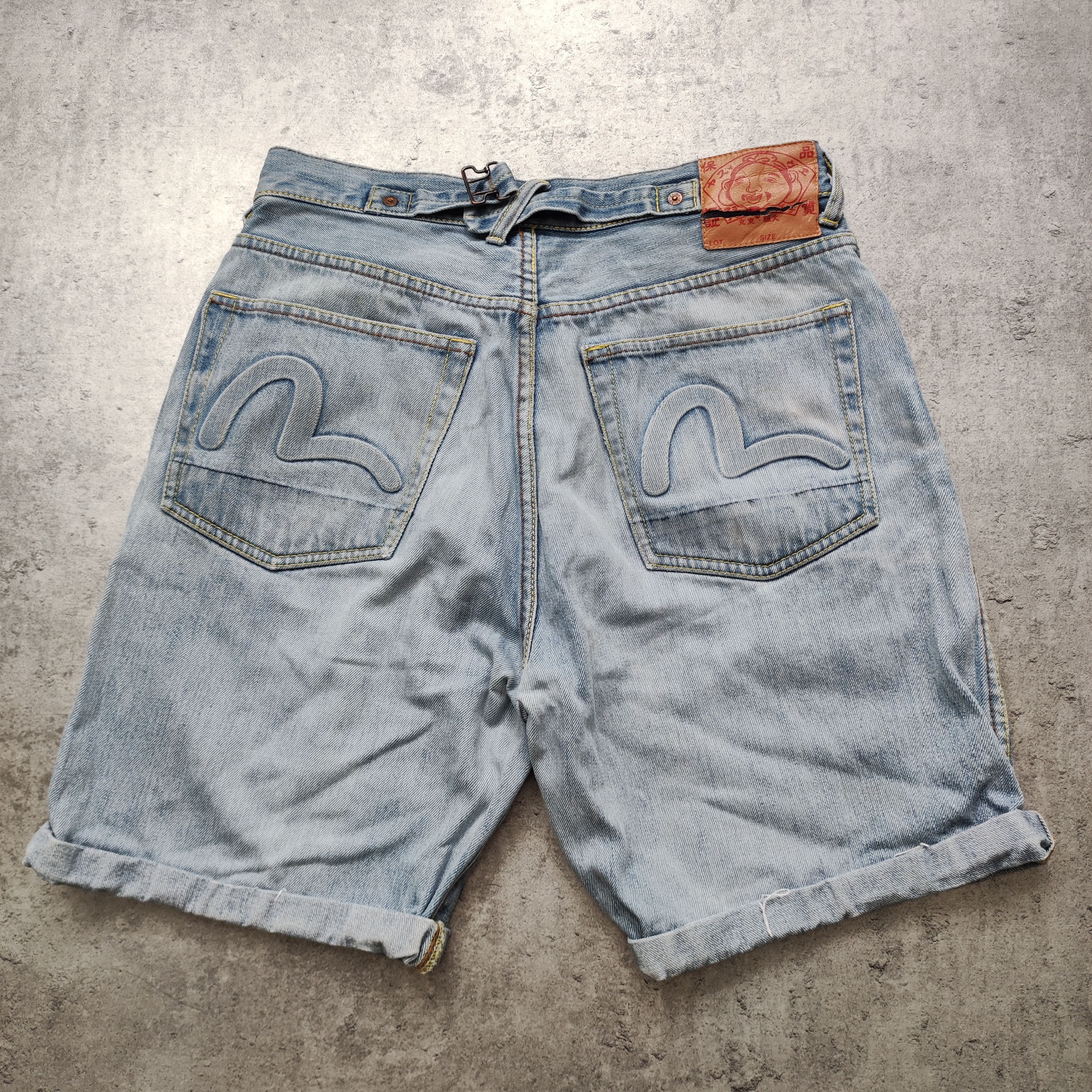 Evisu × Japanese Brand Japanese Brand Evisu Japan Classic Double Logo Denim Shorts Size US 34 / EU 50 - 14 Thumbnail