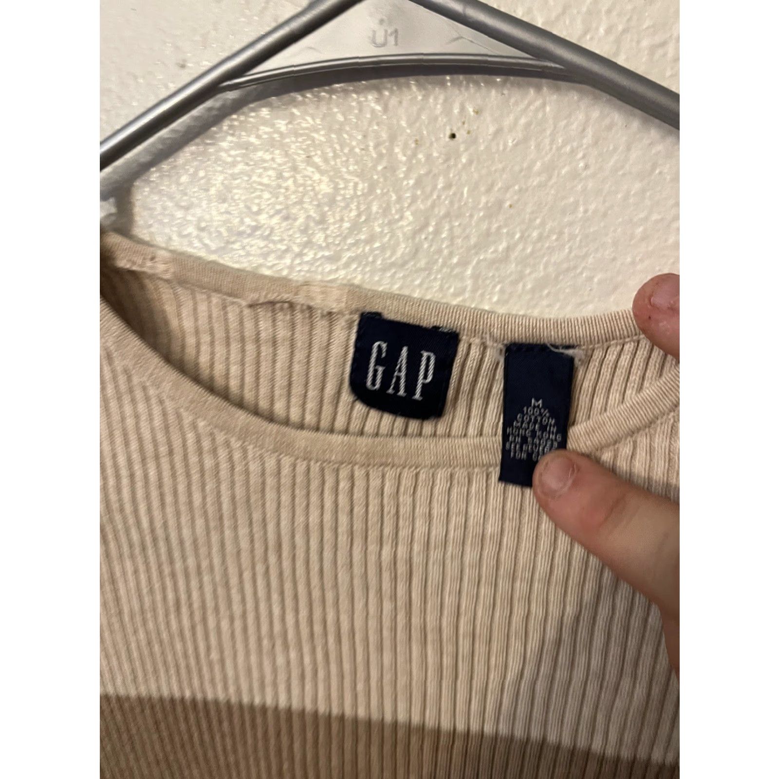 Gap VINTAGE Gap Women's M Brown Crew Neck Ribbed Pullover Sweater Cotton Blend Size M / US 6-8 / IT 42-44 - 2 Thumbnail