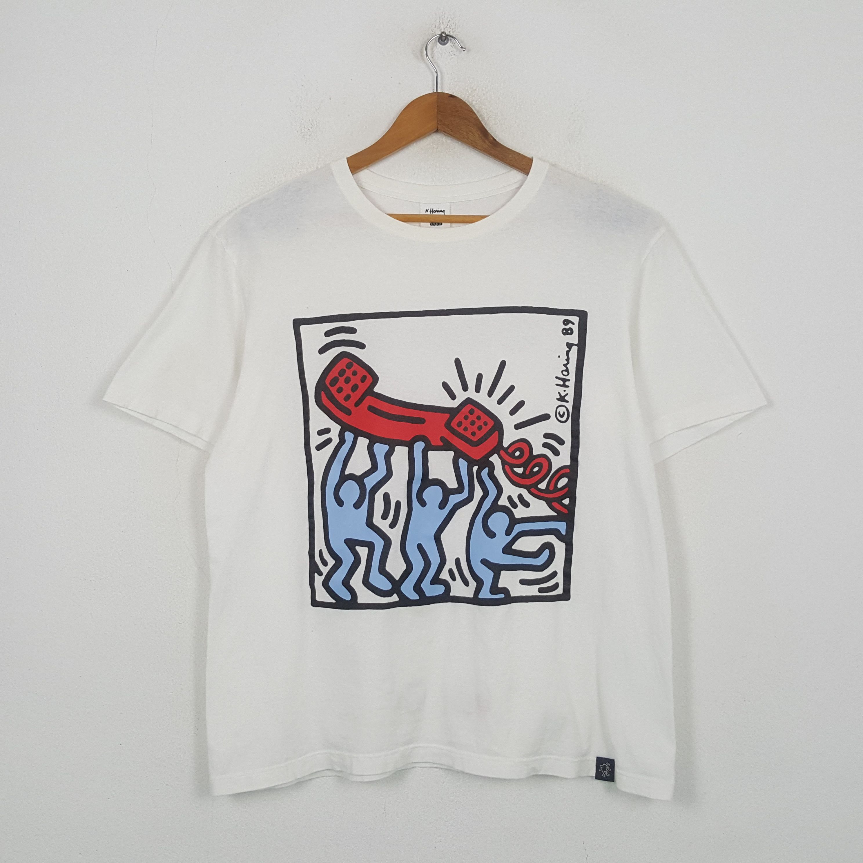 Keith Haring Vintage Keith Haring Pop Art Drowning T-shirt C294N78 Size US XL / EU 56 / 4 - 1 Thumbnail