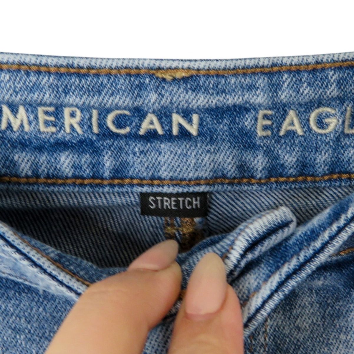 American Eagle Outfitters American Eagle Mom Jeans High Rise Straight Leg 4 Size 27" / US 4 / IT 40 - 3 Thumbnail
