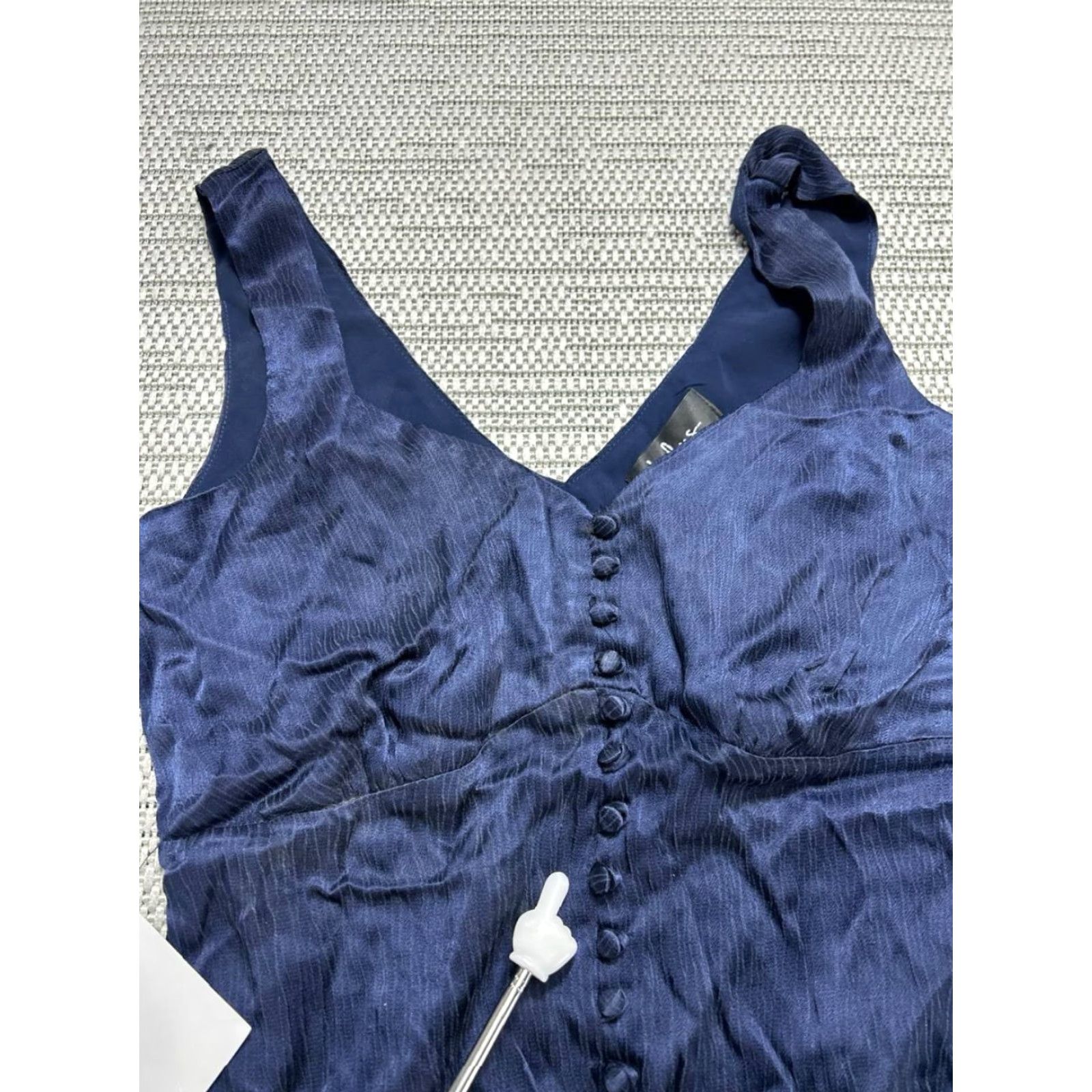 Lulus Lulus Abundant Love Maxi Dress Women S Blue Sleeveless Sweetheart Neck Ruffled High Low Party/Cocktail Wedding Picturing: Vintage? (No) Size S / US 4 / IT 40 - 4 Thumbnail