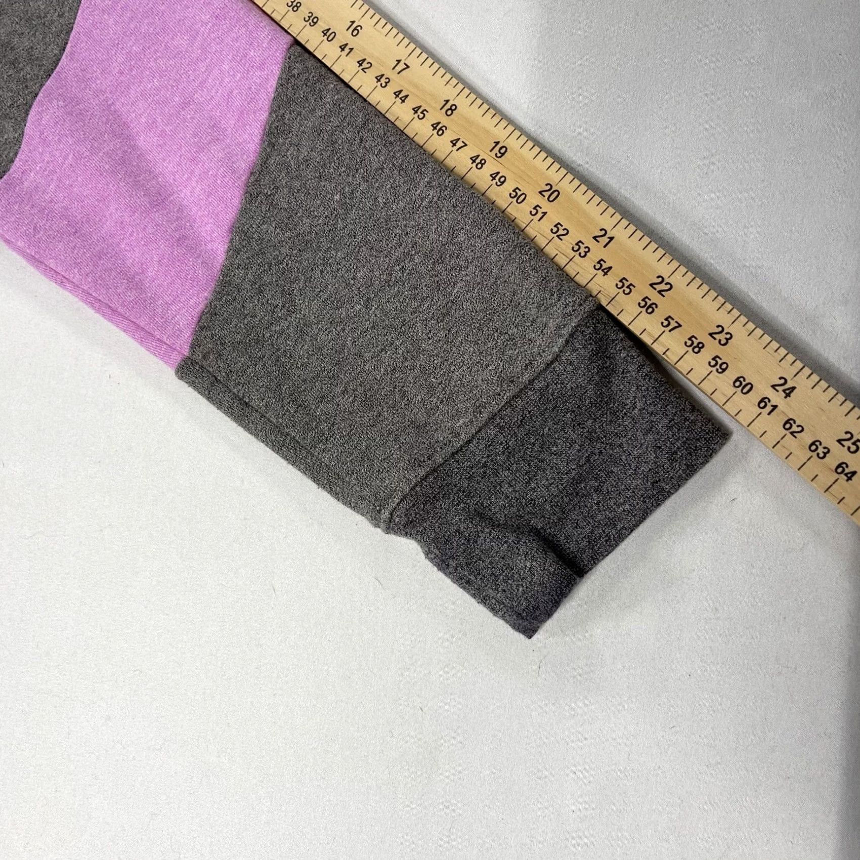Vintage American Fighter Hoodie Women L Pink Gray Purple Pullover Hooded Casual Activewear Knit Cotton Blend Modern Classic Sweatshirt Size L / US 10 / IT 46 - 6 Thumbnail