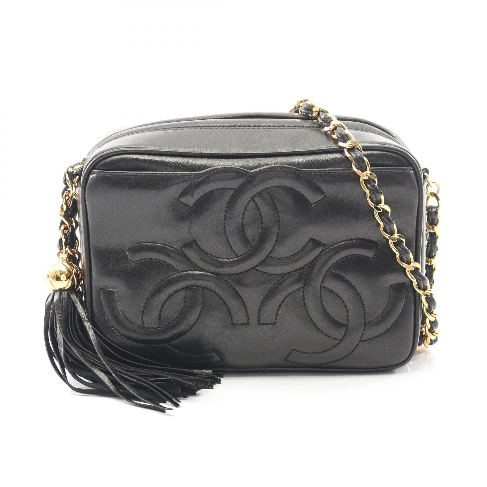 Chanel Chanel Chanel Triple Coco Mark Lambskin Shoulder Bag Leather Shoulder Bag DUTY FREE for USA Size ONE SIZE - 1 Thumbnail