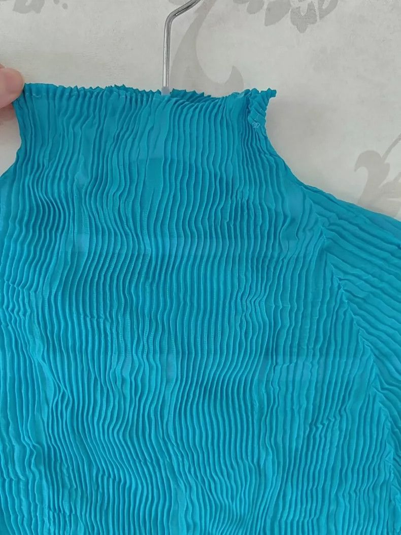 Issey Miyake Issey Miyake Blue main line wicker see-through high-neck t Size M / US 6-8 / IT 42-44 - 6 Thumbnail