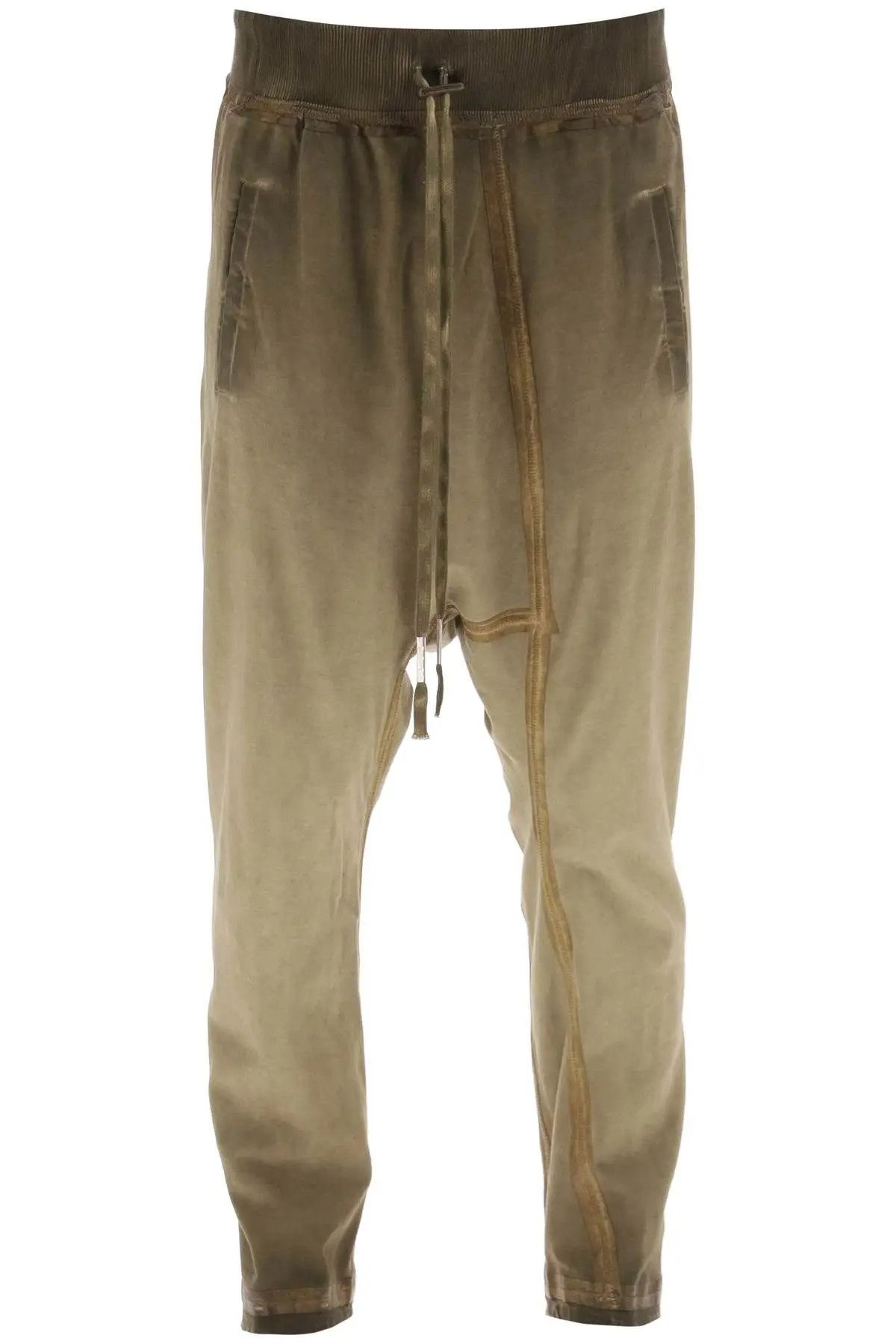 image of Boris Bidjan Saberi O1S22I1N0324 Low-Crotch Sweatpants & Joggers In Khaki, Men's